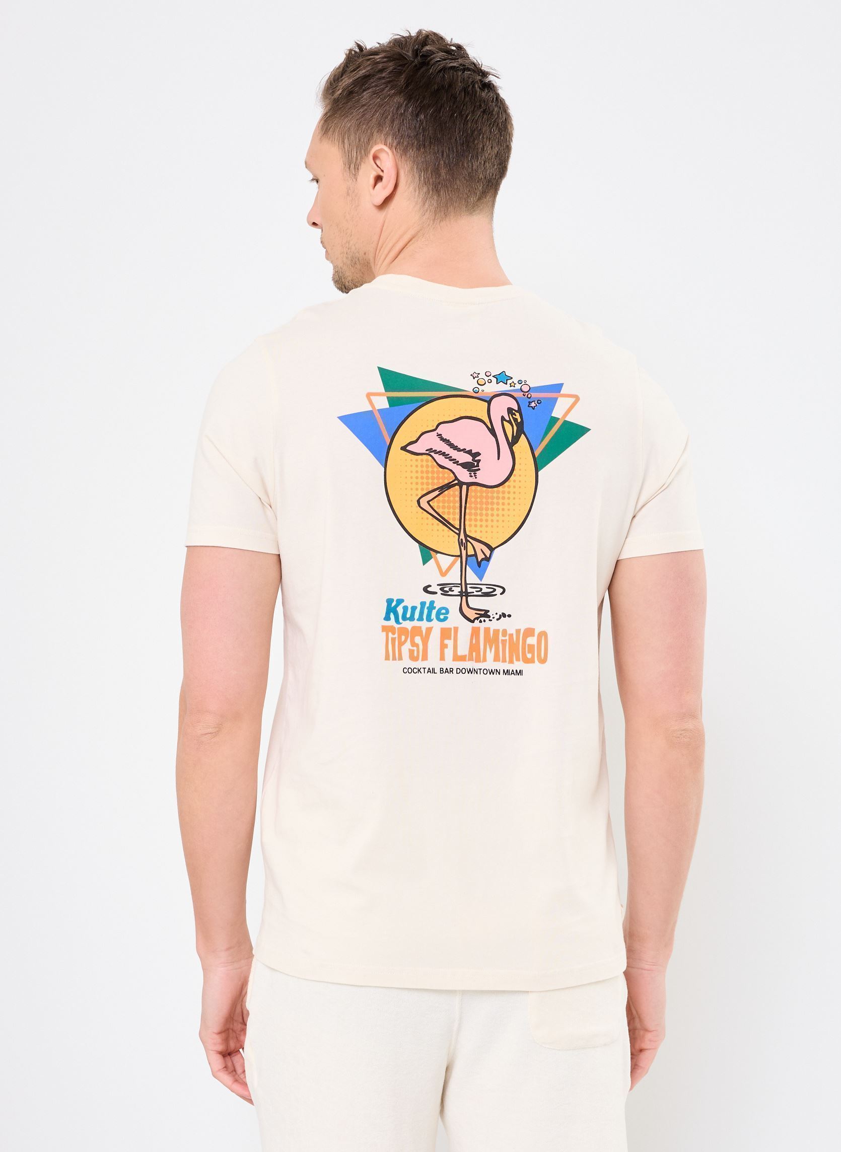 Tee-shirts manches courtes TS FLAMINGO homme blanc Kulte Tee-shirts manches courtes TS FLAMINGO homme blanc OFF WHITE