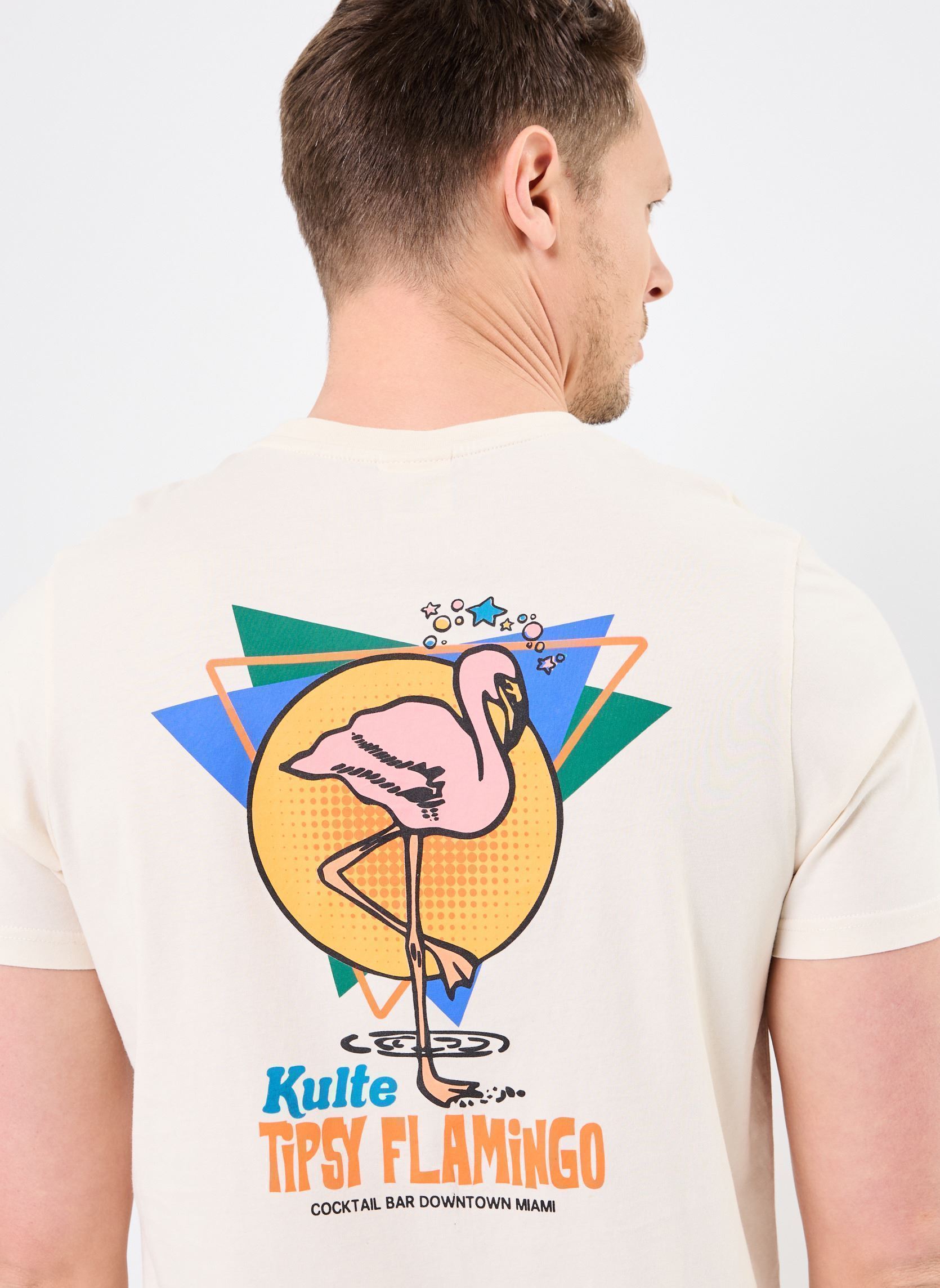 Tee-shirts manches courtes TS FLAMINGO homme blanc Kulte Tee-shirts manches courtes TS FLAMINGO homme blanc OFF WHITE