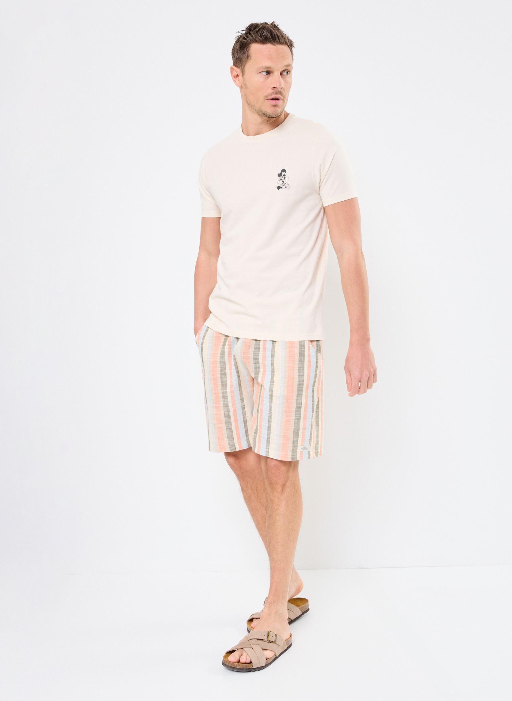 Tee-shirts manches courtes TS PIN-UP homme beige Kulte Tee-shirts manches courtes TS PIN-UP homme beige OFF WHITE