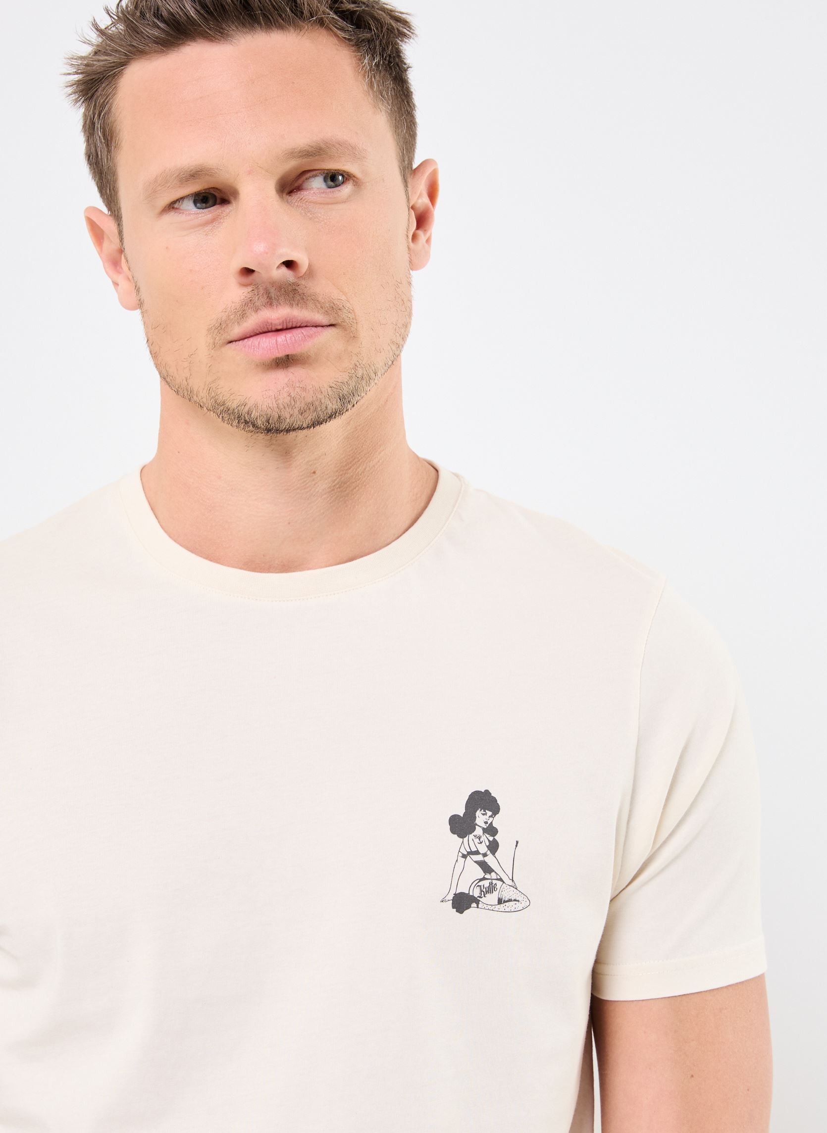 Tee-shirts manches courtes TS PIN-UP homme beige Kulte Tee-shirts manches courtes TS PIN-UP homme beige OFF WHITE