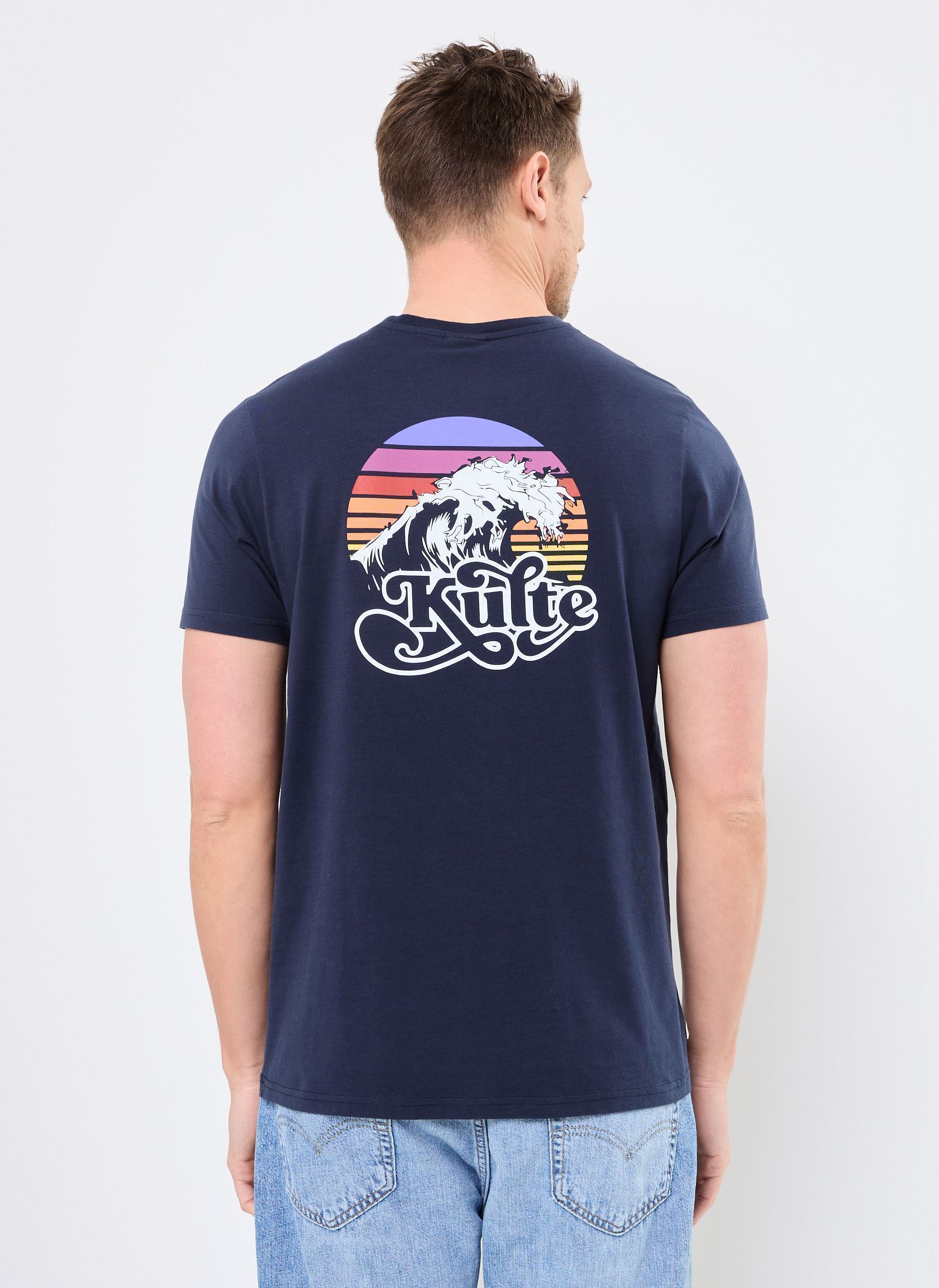 Tee-shirts manches courtes TS WAVE 2 homme bleu Kulte Tee-shirts manches courtes TS WAVE 2 homme bleu NAVY
