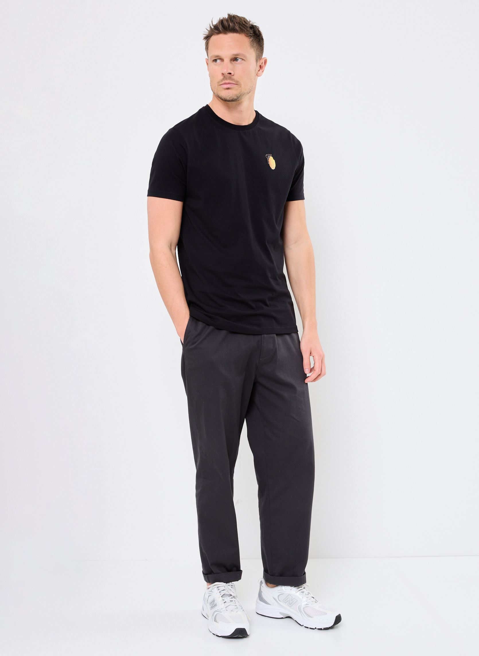 T-shirt a maniche corte TS POPCORN uomo nero Kulte T-shirt a maniche corte TS POPCORN uomo nero BLACK