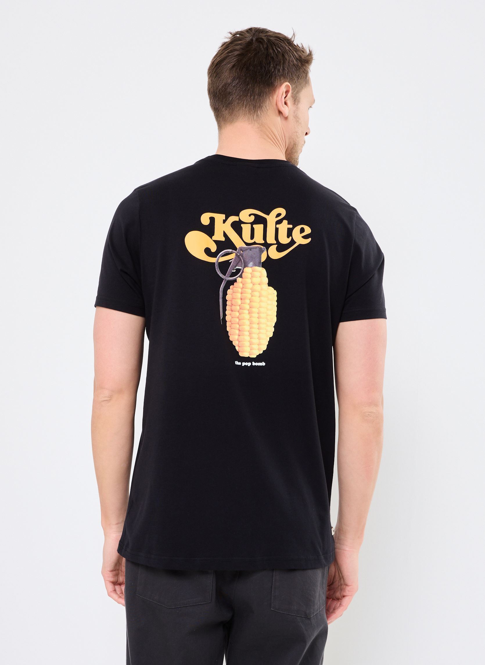 T-shirt a maniche corte TS POPCORN uomo nero Kulte T-shirt a maniche corte TS POPCORN uomo nero BLACK