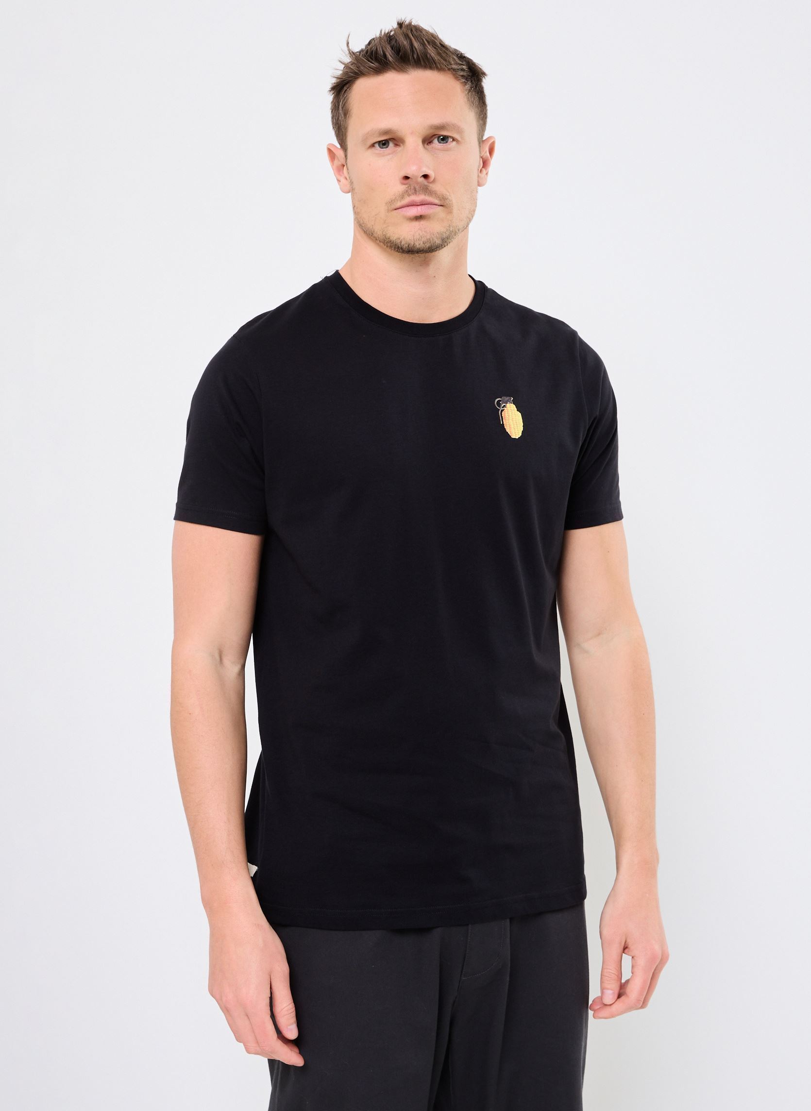 T-shirt a maniche corte TS POPCORN uomo nero Kulte T-shirt a maniche corte TS POPCORN uomo nero BLACK