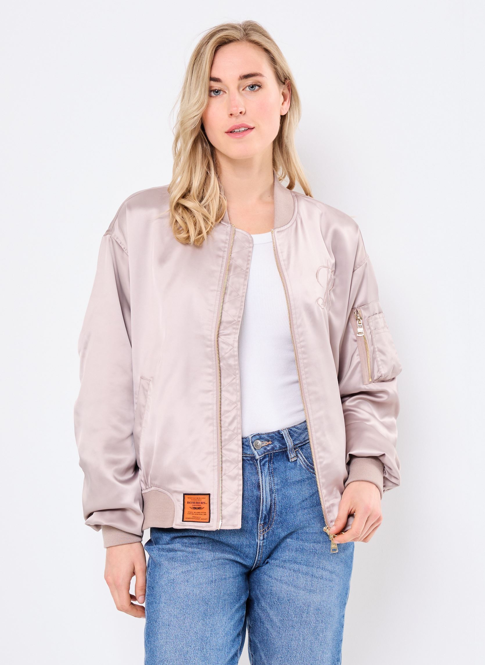 Blousons KANSAS-WOMEN femme beige Bombers Original Blousons KANSAS-WOMEN femme beige TAUPE