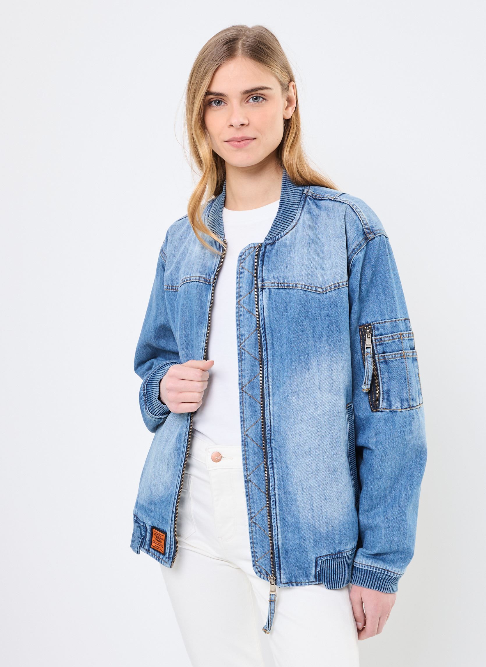 Chaquetas vaqueras CELESTE WOMEN mujer azul Bombers Original Chaquetas vaqueras CELESTE WOMEN mujer azul BLUE