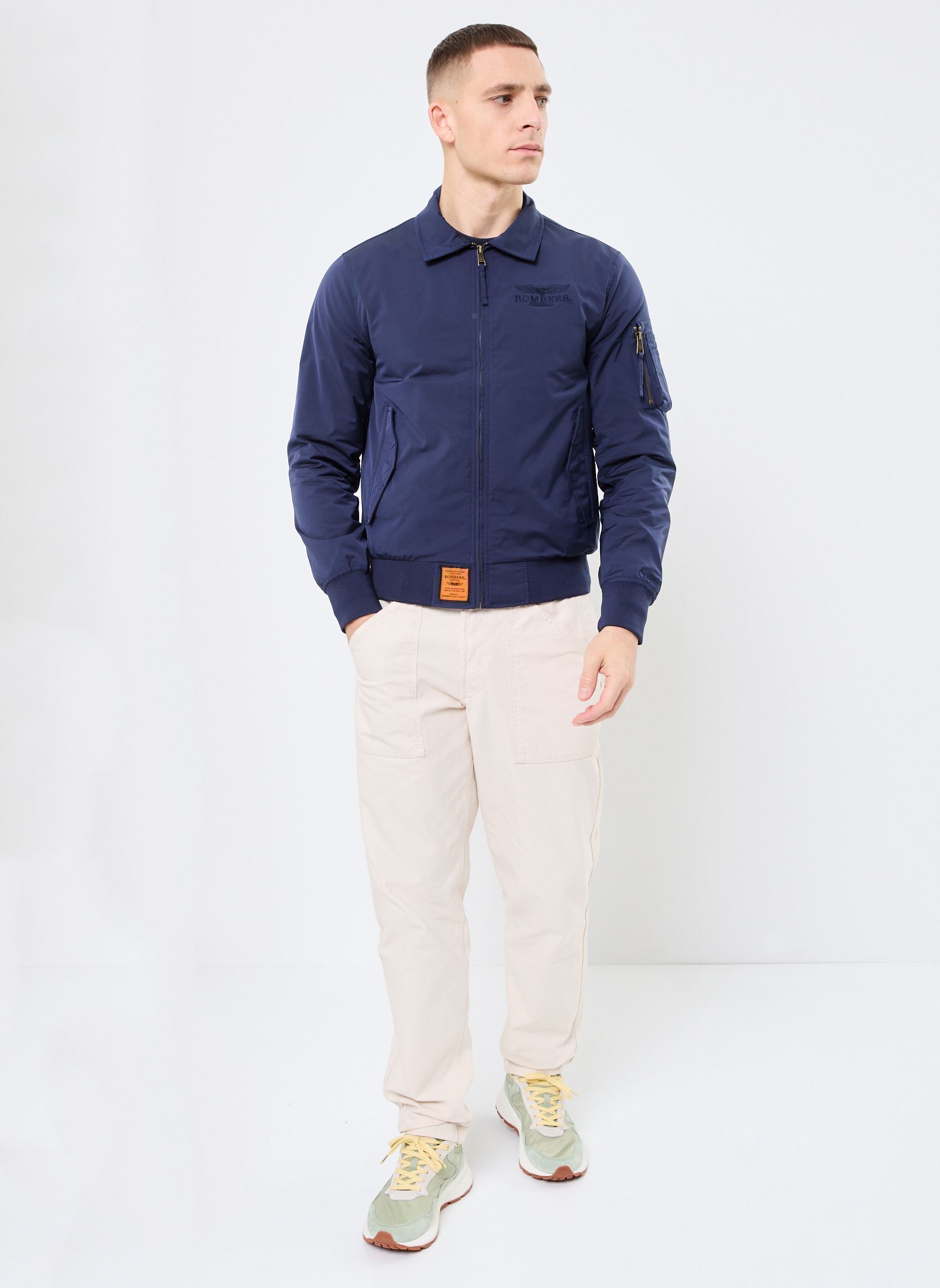 Blousons Hawk Men homme bleu Bombers Original Blousons Hawk Men homme bleu NAVY