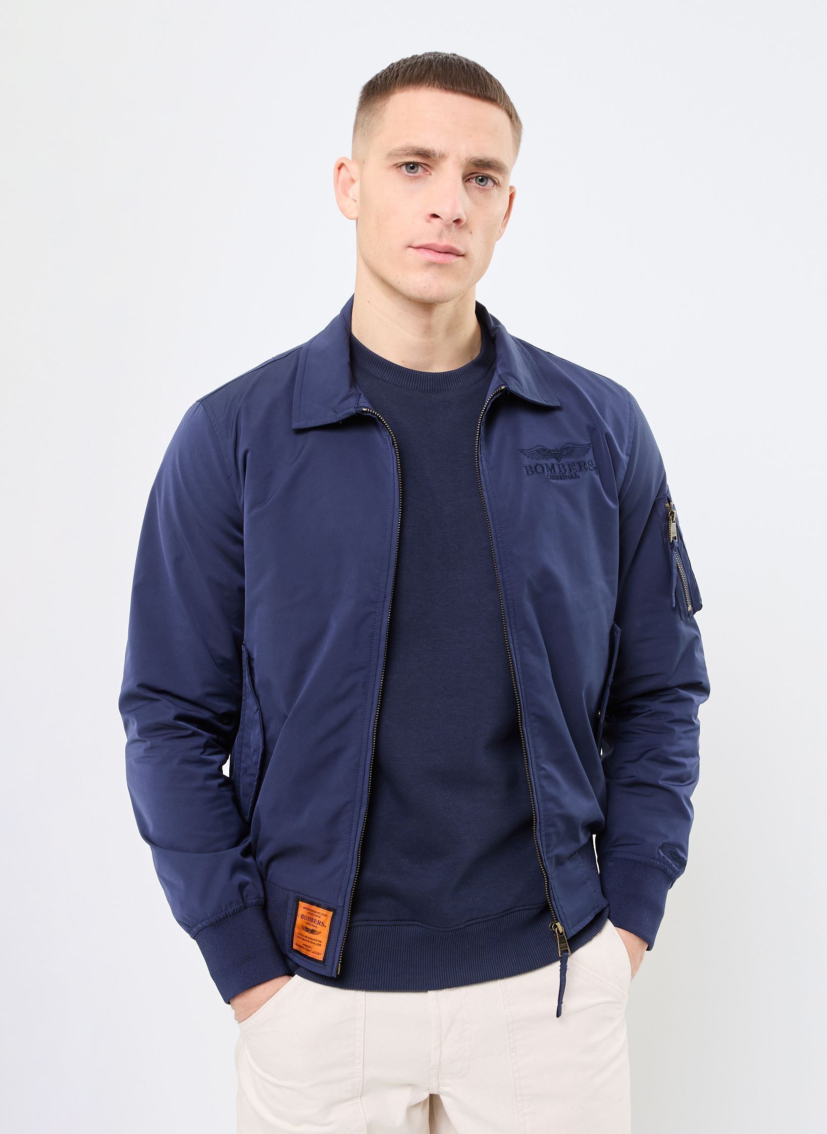 Blousons Hawk Men homme bleu Bombers Original Blousons Hawk Men homme bleu NAVY