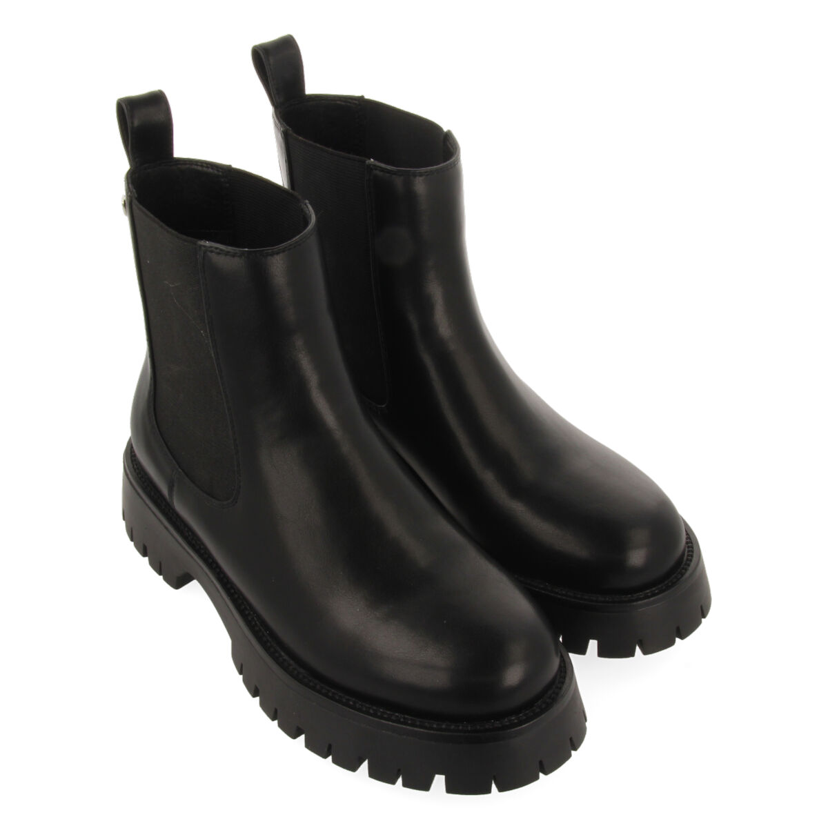 Ballerines Noires GIOSEPPO En Cuir – Semelle Épaisse Type Track – Confort Latex – Tannage Durable