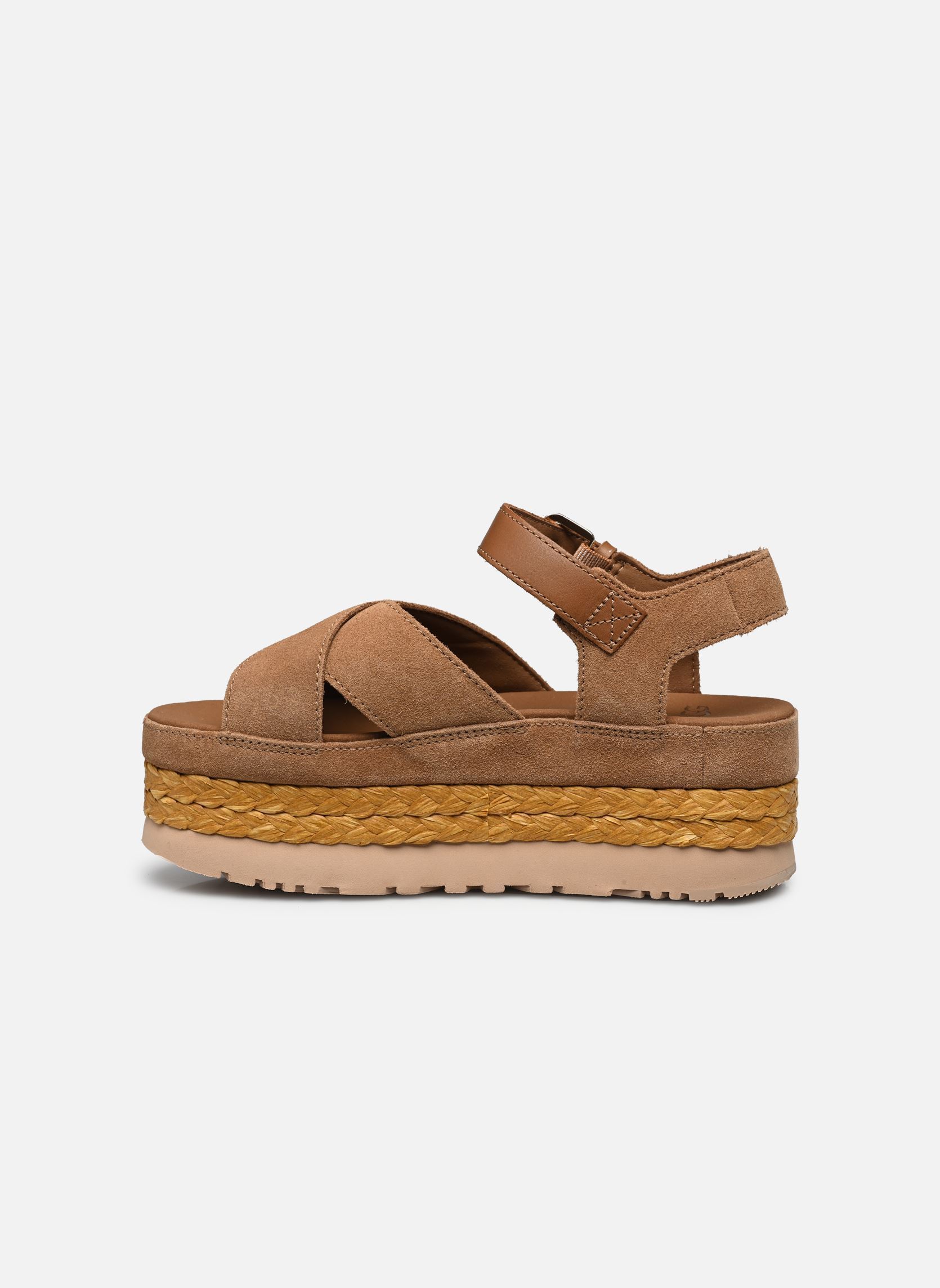 Sandales compensées et plateformes W Aubrey Ankle Strap femme marron UGG Sandales compensées et plateformes W Aubrey Ankle Strap femme marron CHESTNUT