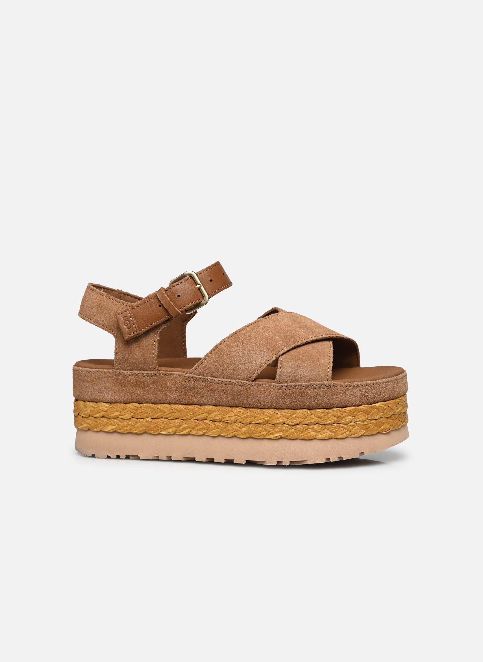 Sandales compensées et plateformes W Aubrey Ankle Strap femme marron UGG Sandales compensées et plateformes W Aubrey Ankle Strap femme marron CHESTNUT