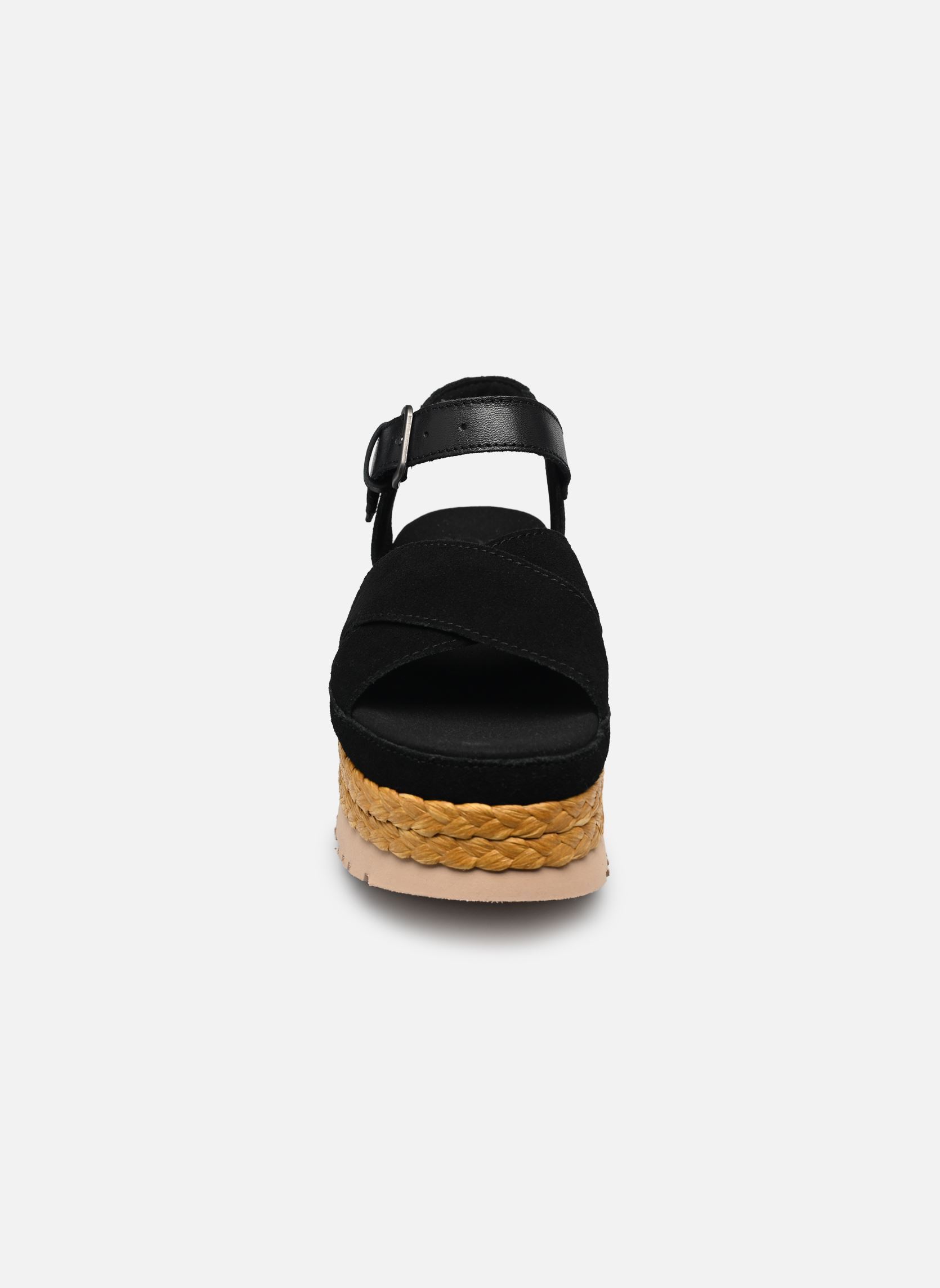 Sandalen met sleehak en plateau W Aubrey Ankle Strap dames zwart UGG Sandalen met sleehak en plateau W Aubrey Ankle Strap dames zwart BLACK