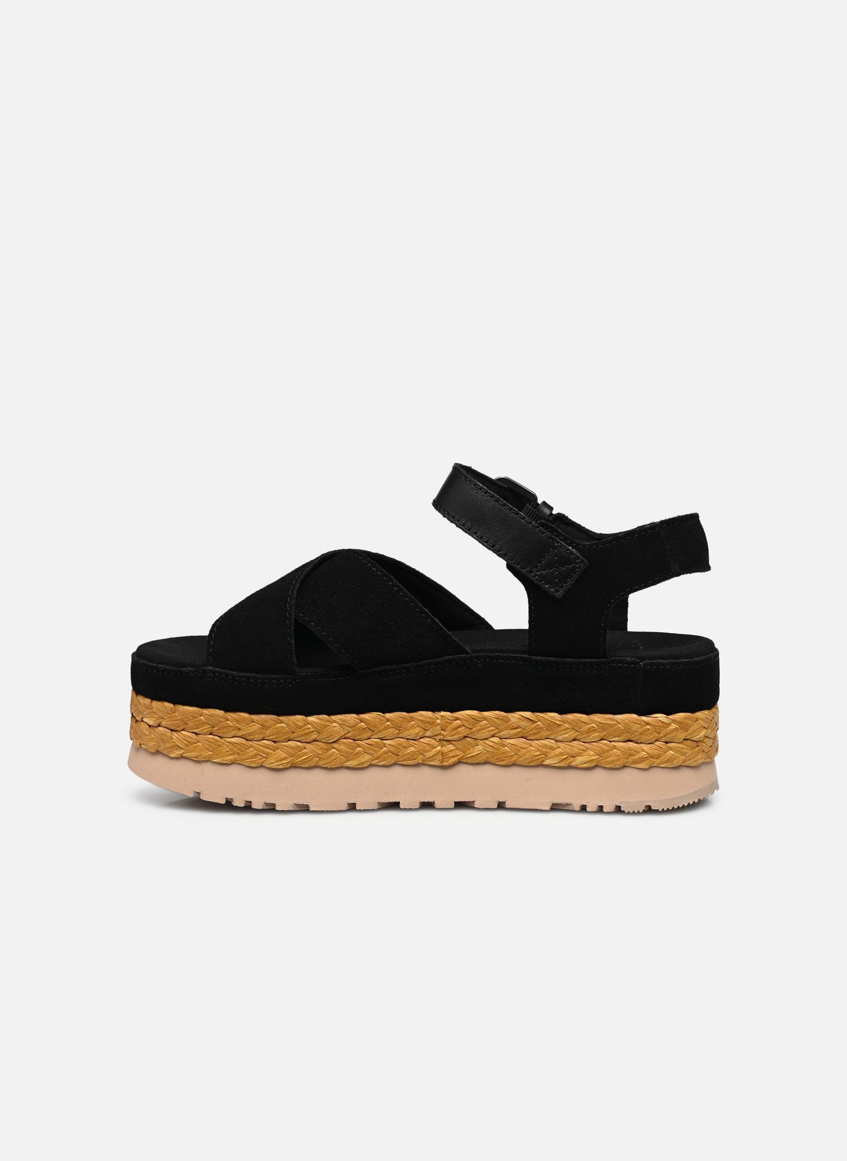 Sandalen met sleehak en plateau W Aubrey Ankle Strap dames zwart UGG Sandalen met sleehak en plateau W Aubrey Ankle Strap dames zwart BLACK
