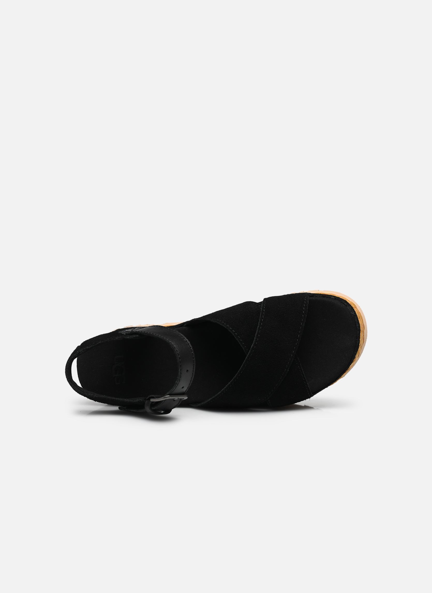 Sandalen met sleehak en plateau W Aubrey Ankle Strap dames zwart UGG Sandalen met sleehak en plateau W Aubrey Ankle Strap dames zwart BLACK