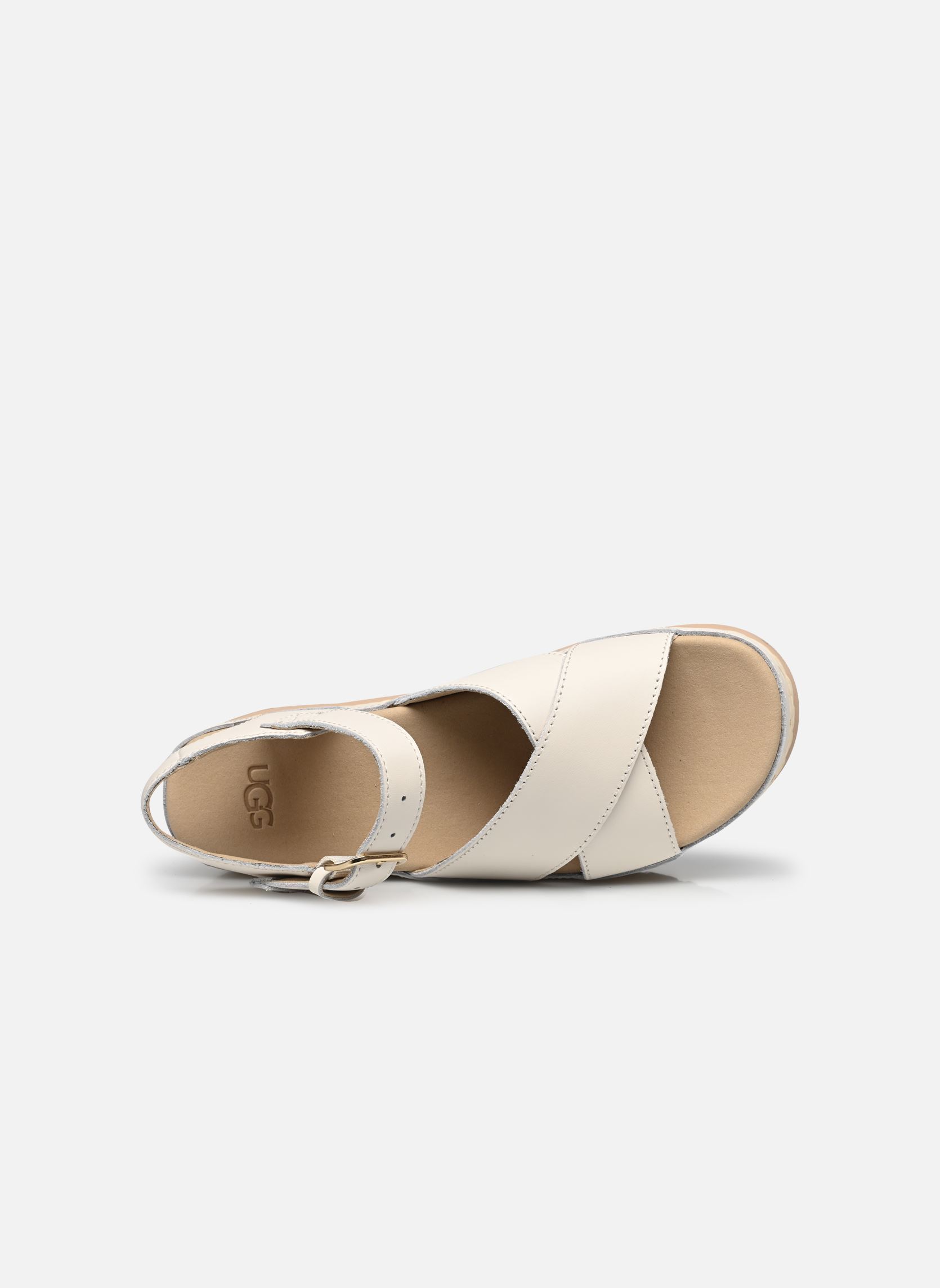 Sandalen met sleehak en plateau W Aubrey Ankle Strap dames beige UGG Sandalen met sleehak en plateau W Aubrey Ankle Strap dames beige JASMINE