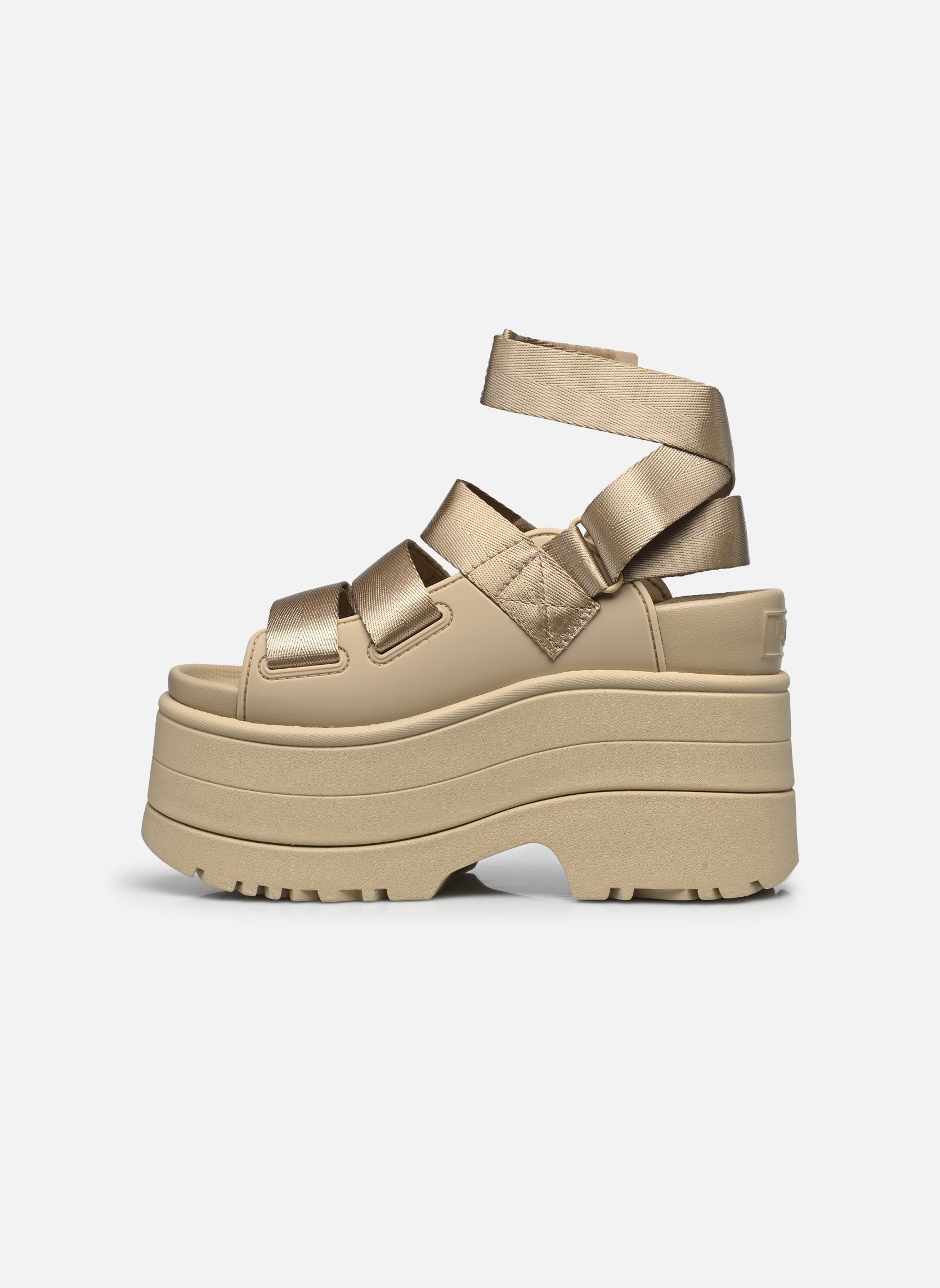 Sandali con zeppa e plateau W GoldenRise donna beige UGG Sandali con zeppa e plateau W GoldenRise donna beige MUSTARD SEED