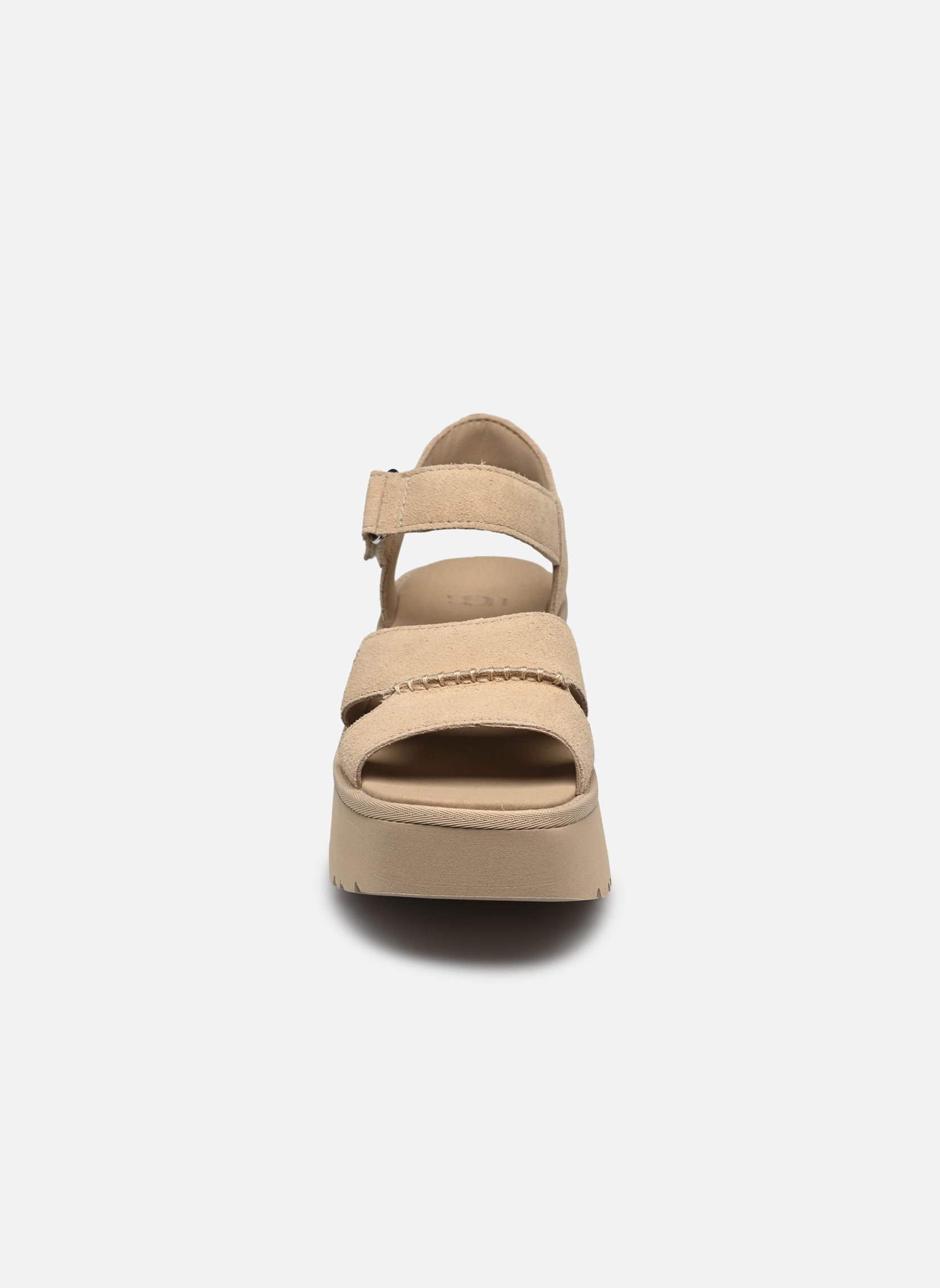 Sandali con zeppa e plateau W New Heights Ankle Strap donna beige UGG Sandali con zeppa e plateau W New Heights Ankle Strap donna beige MUSTARD SEED