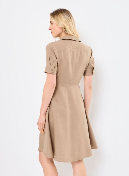 Lauren Ralph Lauren Wakana-Elbow Sleeve-Day Dress (beige