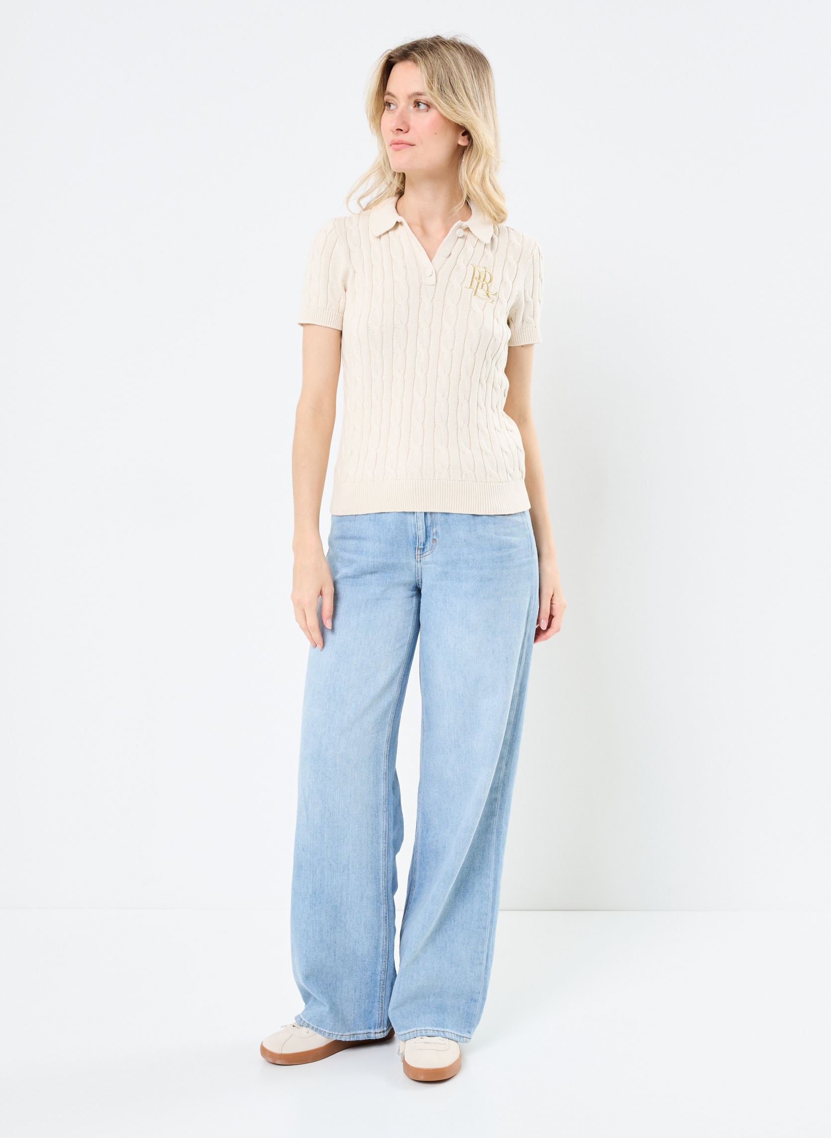Pulls Natrissa-Short Sleeve-Pullover femme blanc Lauren Ralph Lauren Pulls Natrissa-Short Sleeve-Pullover femme blanc MASCARPONE CREAM