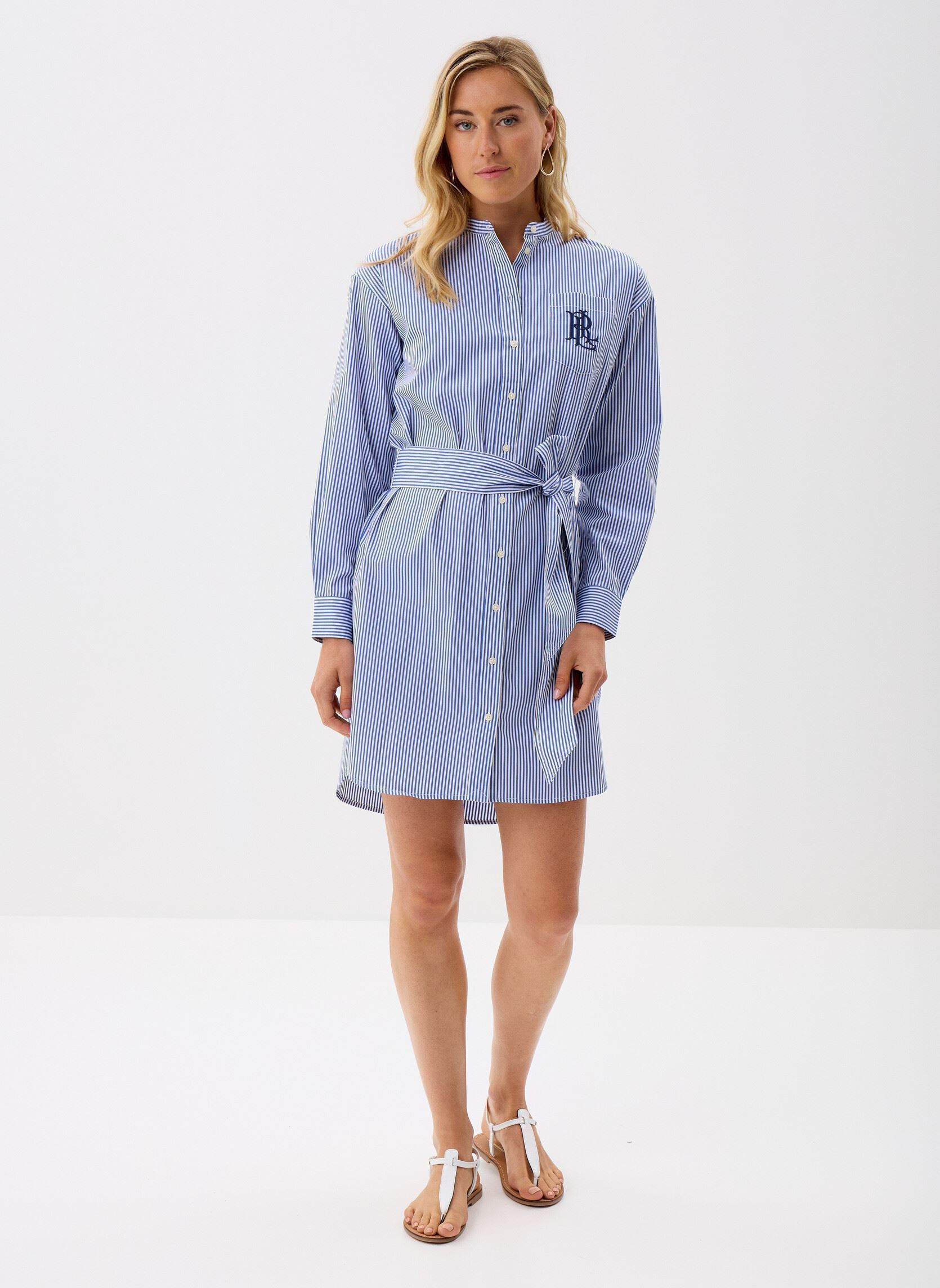 Abiti Kinley-Long Sleeve-Day Dress donna blu Lauren Ralph Lauren Abiti Kinley-Long Sleeve-Day Dress donna blu BLUE/WHITE