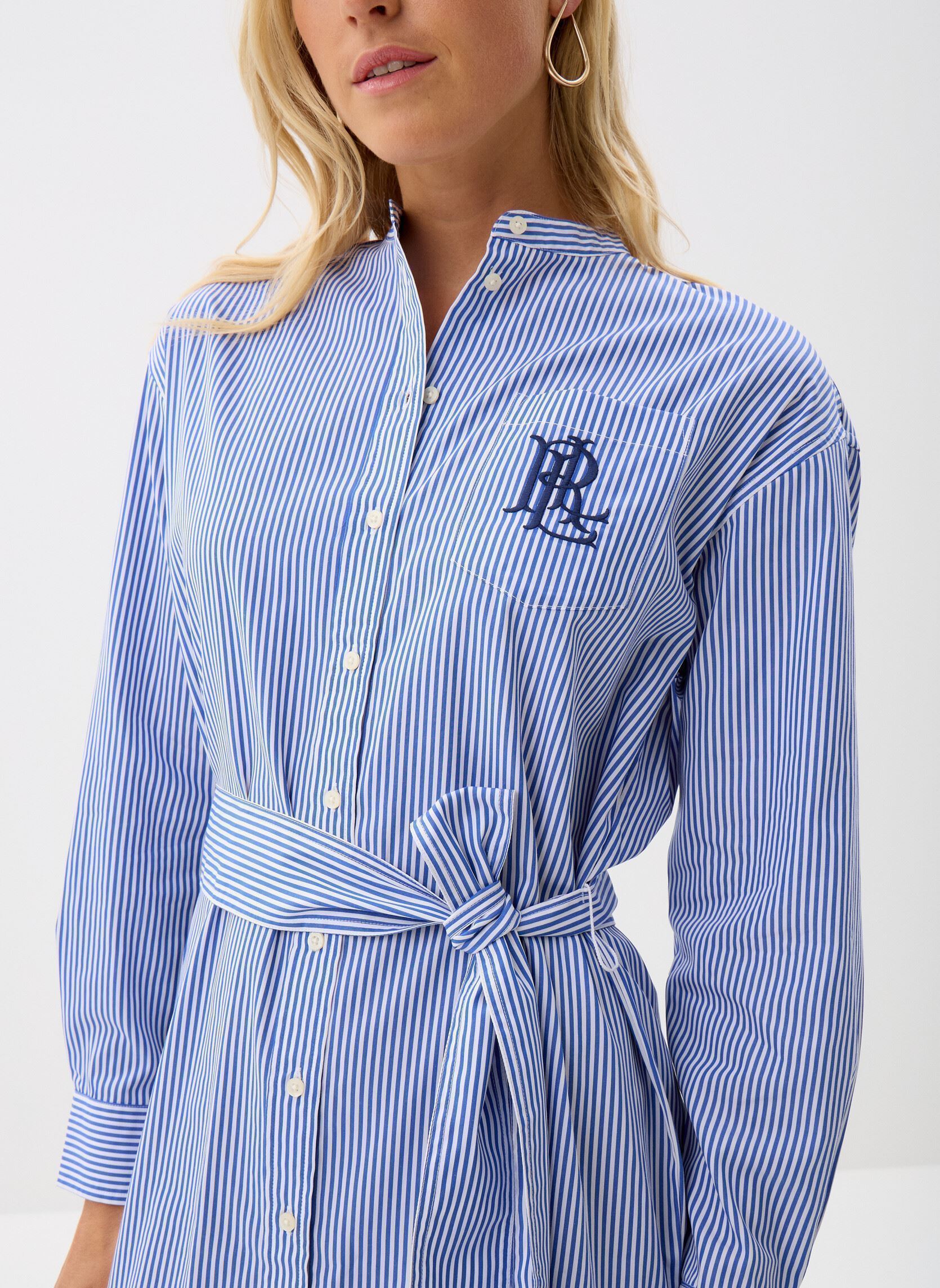 Abiti Kinley-Long Sleeve-Day Dress donna blu Lauren Ralph Lauren Abiti Kinley-Long Sleeve-Day Dress donna blu BLUE/WHITE