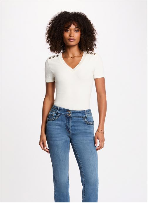 Morgan Tee-shirts 251-DOMANI femme beige