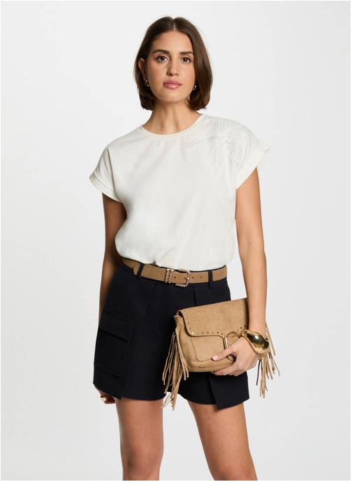 Morgan Tee-shirts 251-DABANA femme blanc
