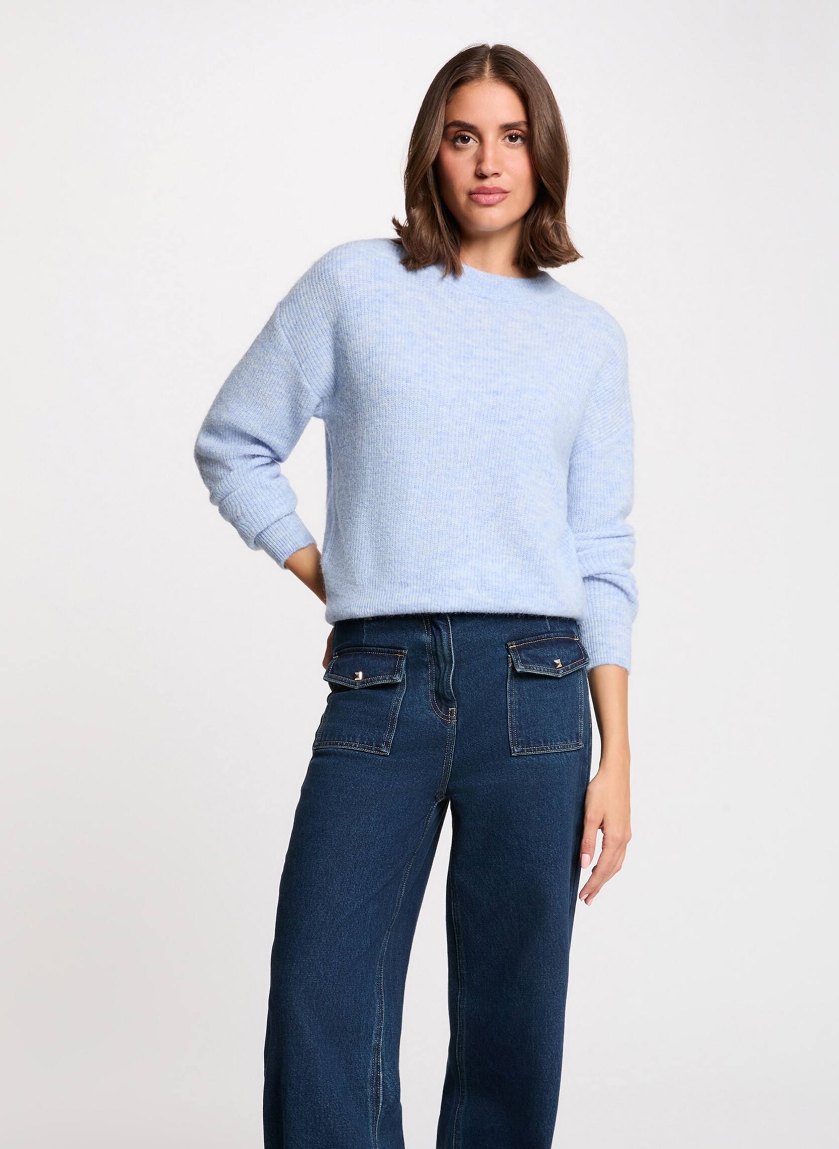 Pulls 251-MANGUIN femme bleu Morgan Pulls 251-MANGUIN femme bleu Bleu ciel