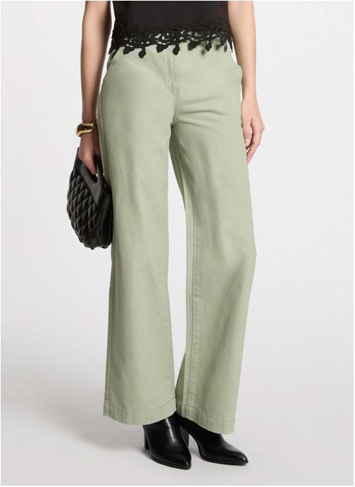 Morgan Pantalons droit 251-PCLANA femme vert
