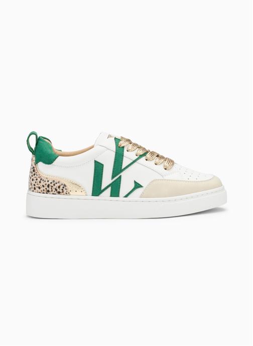 Vanessa Wu BK2757 Baskets Femme Vert Amande – Confort Talon Plat Et Scratch Pratique
