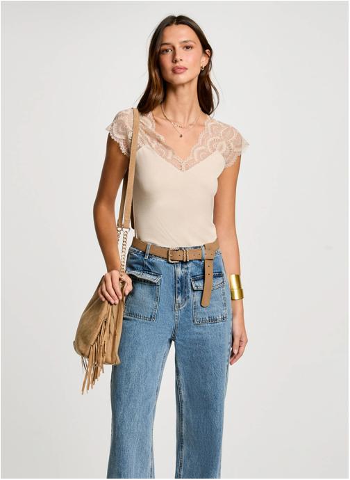 Morgan Tops 251-DELI femme beige
