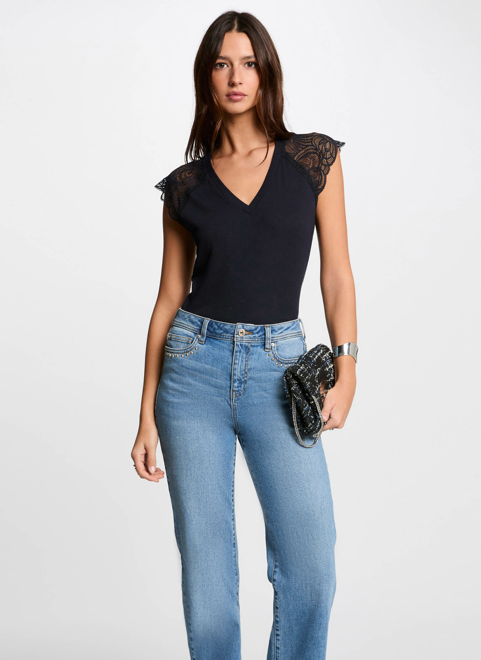 Tee-shirts 251-DMEG femme bleu Morgan Tee-shirts 251-DMEG femme bleu Bleu marine