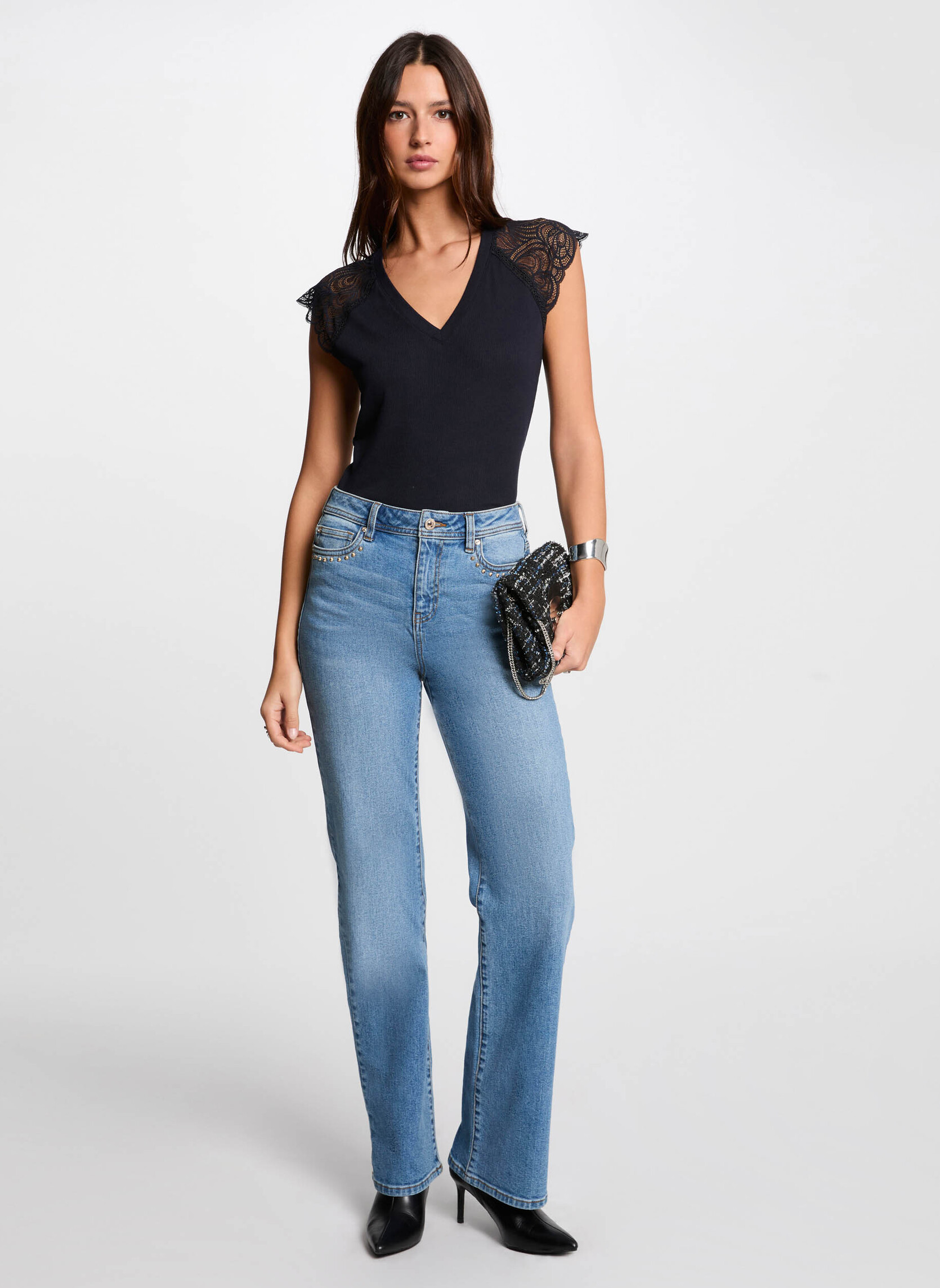 Tee-shirts 251-DMEG femme bleu Morgan Tee-shirts 251-DMEG femme bleu Bleu marine