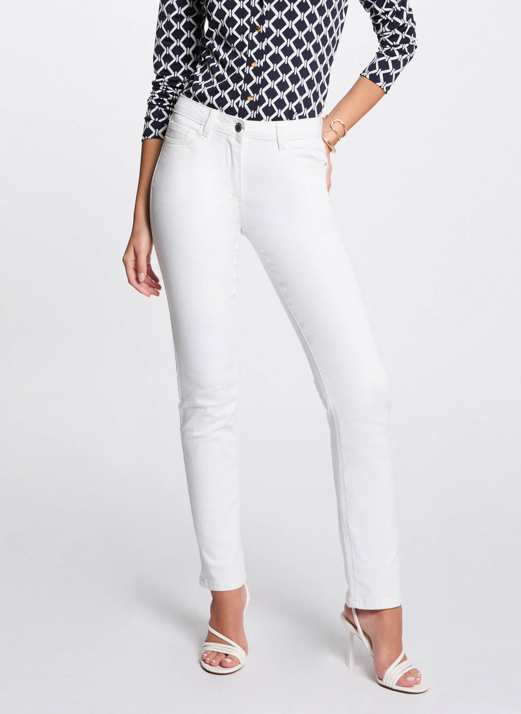 Pantalons droit 251-PETROI1 femme blanc Morgan Pantalons droit 251-PETROI1 femme blanc Blanc