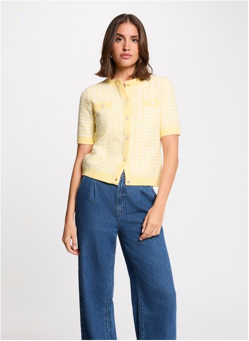 Morgan Gilets 251-MORESA femme jaune