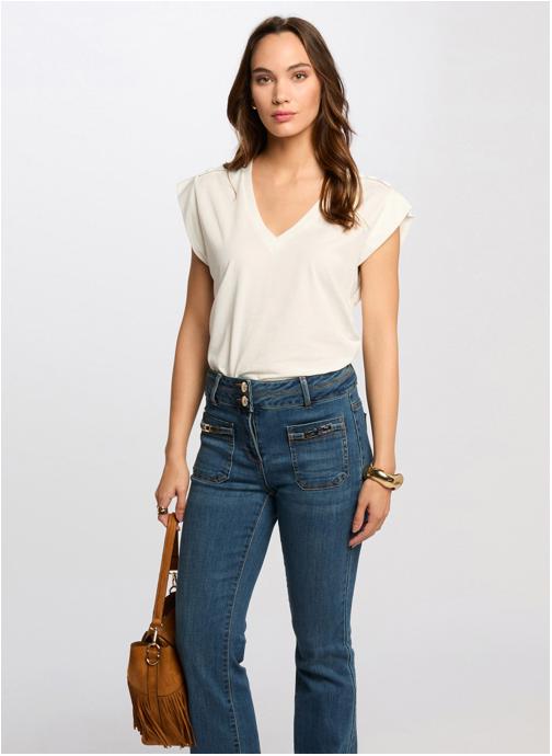 Morgan Tee-shirts 251-DNAUTI femme blanc