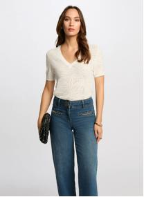 Pulls 251-MPALM femme blanc Morgan Pulls 251-MPALM femme blanc Blanc