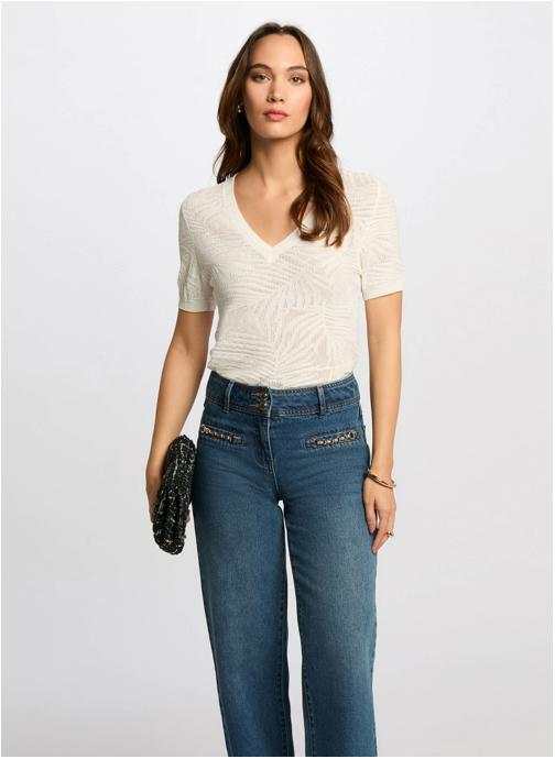 Morgan Pulls 251-MPALM femme blanc