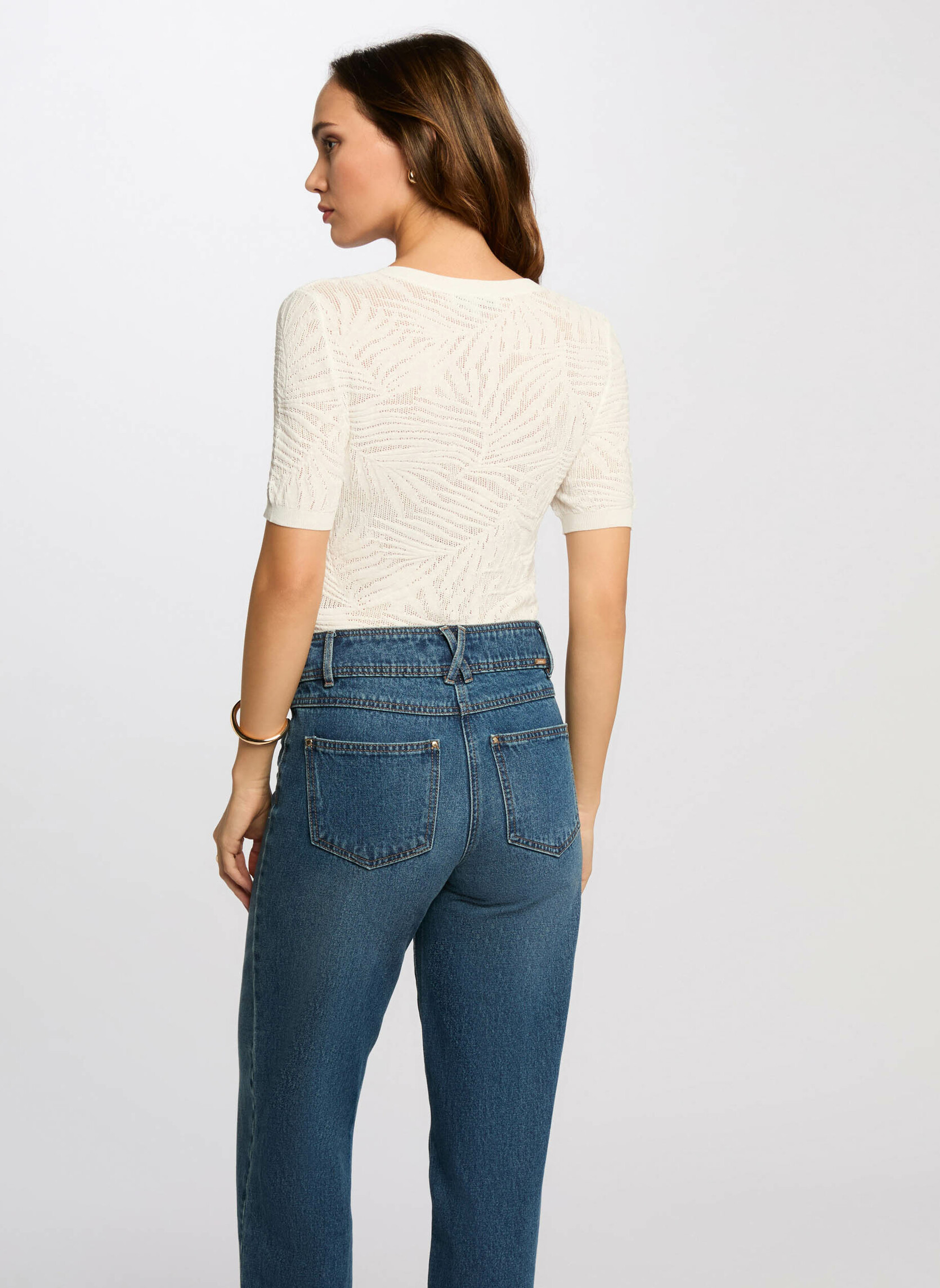 Pulls 251-MPALM femme blanc Morgan Pulls 251-MPALM femme blanc Blanc