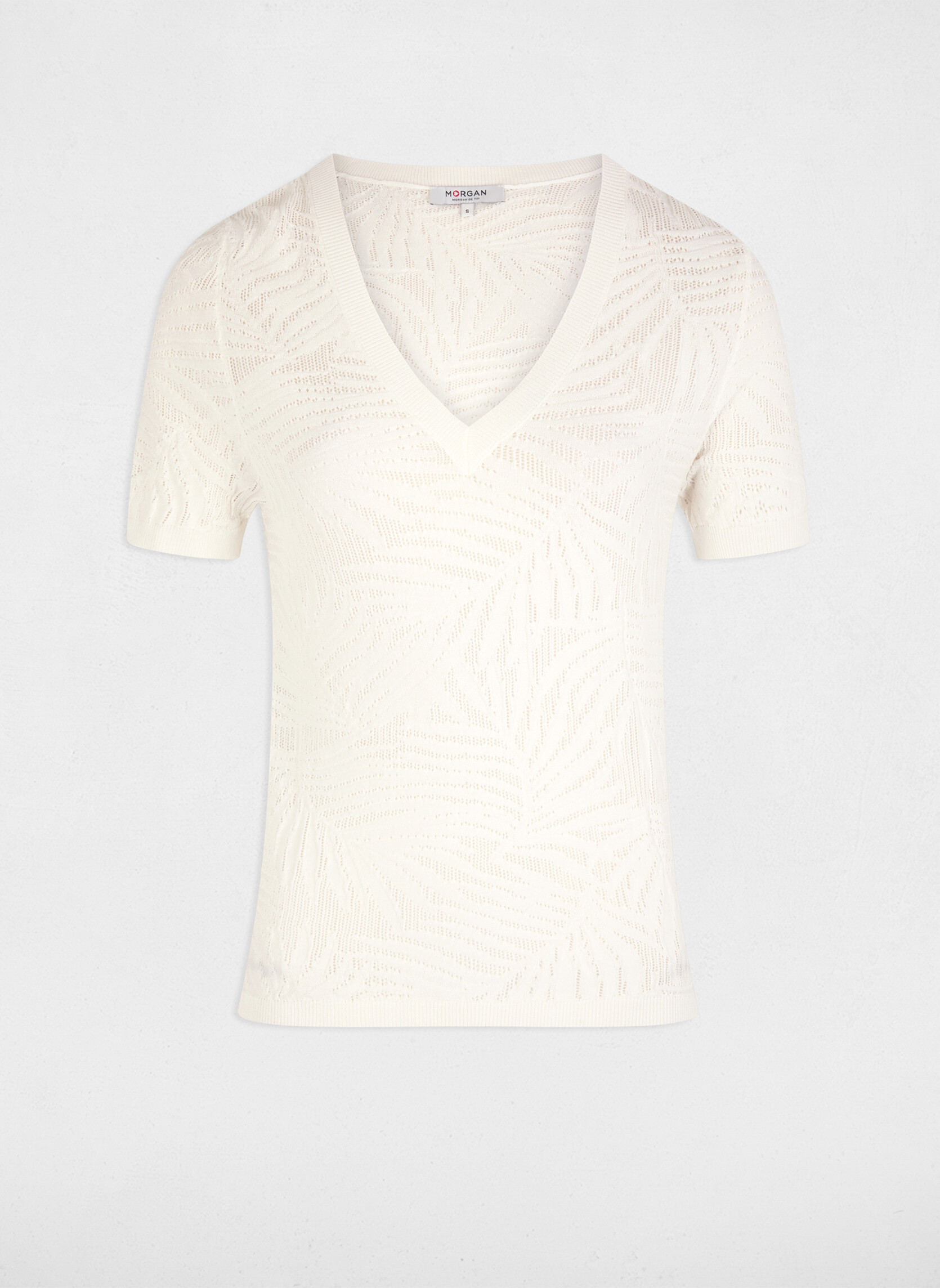 Pulls 251-MPALM femme blanc Morgan Pulls 251-MPALM femme blanc Blanc
