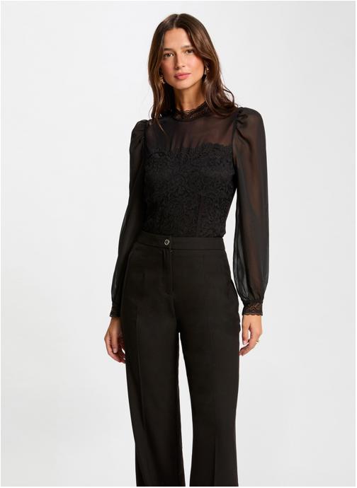 Morgan Tee-shirts 251-TWIST femme noir