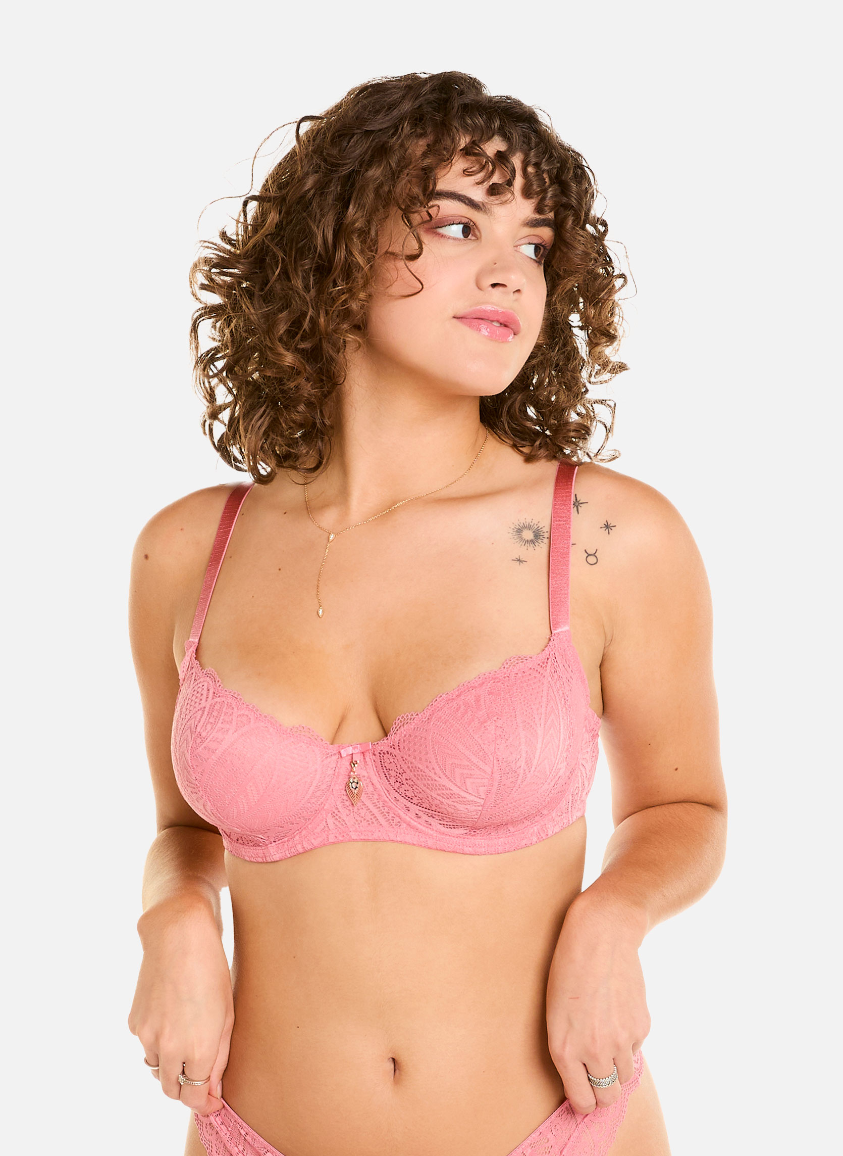 Brassières Soutien-gorge à armatures grand maintien rose Abeille femme rose Pomm'Poire Brassières Soutien-gorge à armatures grand maintien rose Abeille femme rose Rose