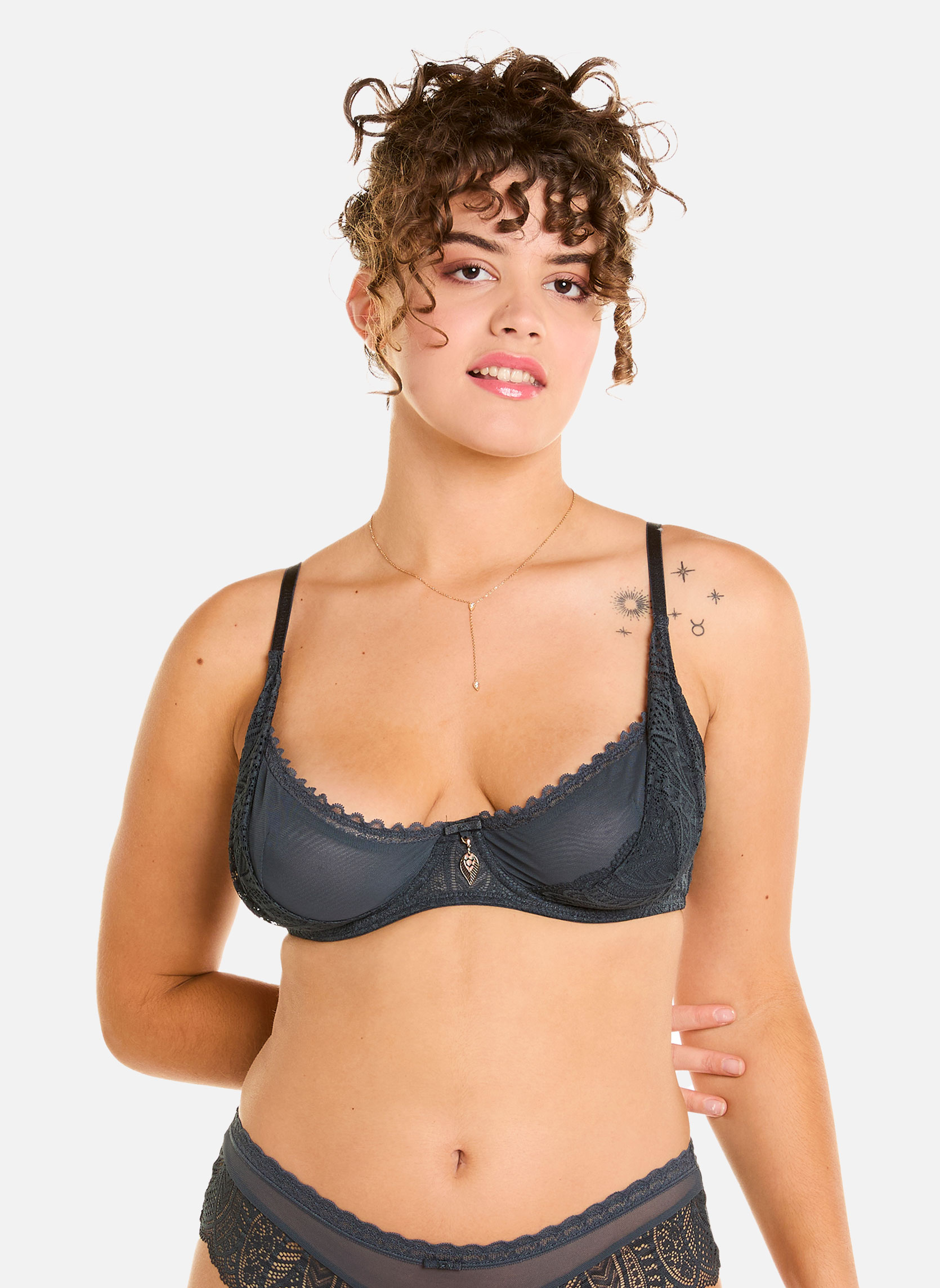Brassières Soutien-gorge à armatures gris Abeille femme gris Pomm'Poire Brassières Soutien-gorge à armatures gris Abeille femme gris Gris