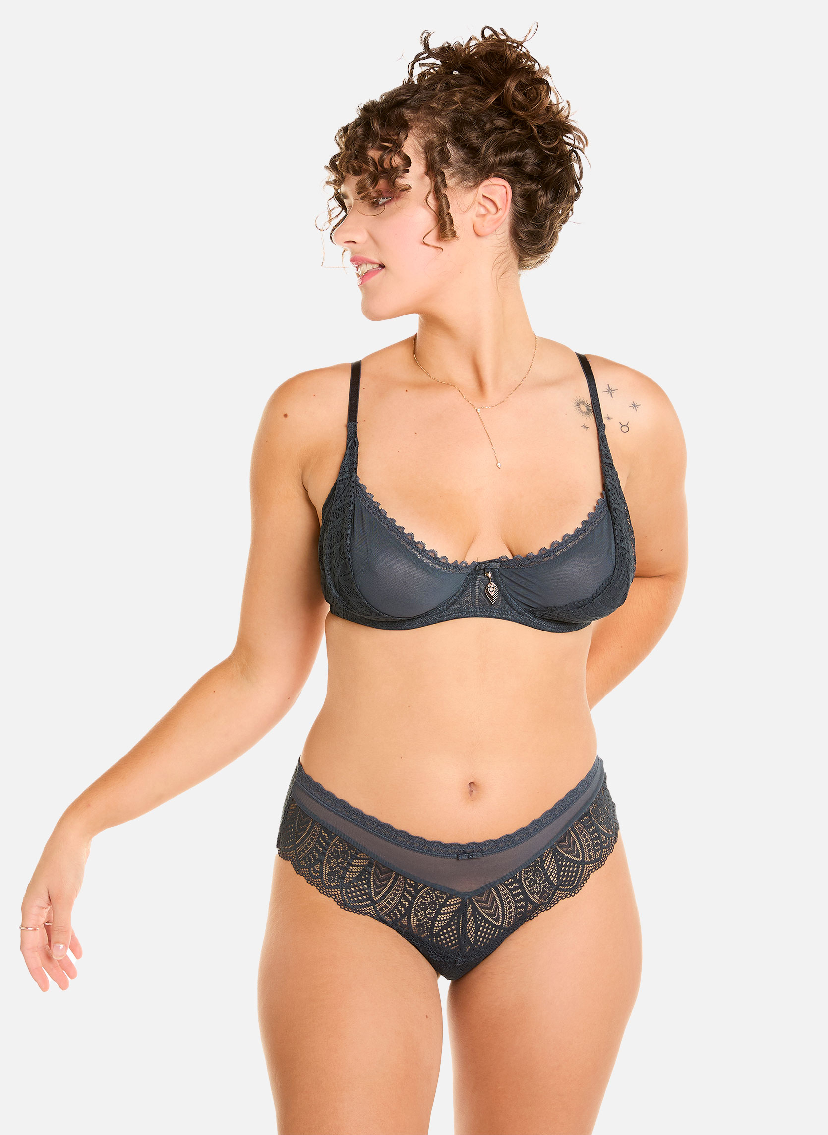 Brassières Soutien-gorge à armatures gris Abeille femme gris Pomm'Poire Brassières Soutien-gorge à armatures gris Abeille femme gris Gris