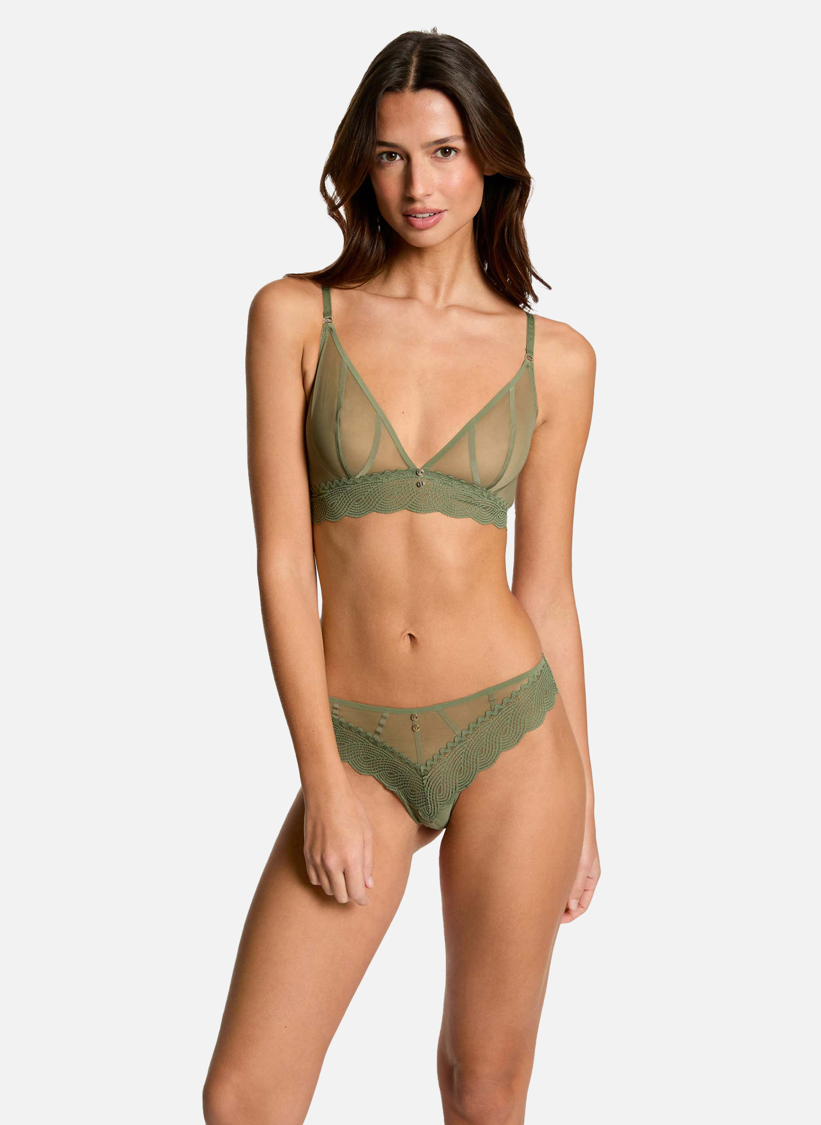 Brassières Soutien-gorge souple kaki Lorie femme vert Morgan Brassières Soutien-gorge souple kaki Lorie femme vert Vert