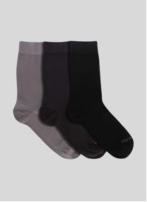 Chaussettes Boite de 3 Paires de Chaussettes Pirin Hill en Bambou Unies - Gris, Anthracite, Noir homme gris