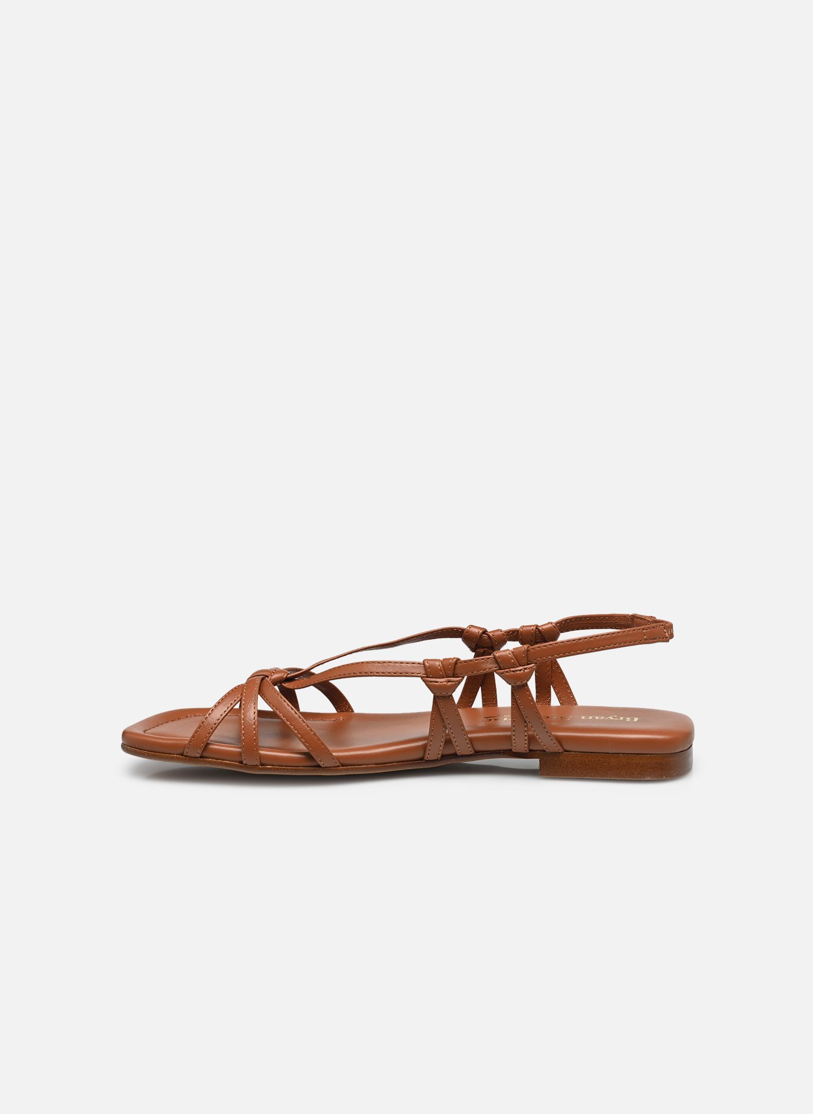 Platte sandalen 4622 dames bruin Bryan Stepwise Platte sandalen 4622 dames bruin CUERO