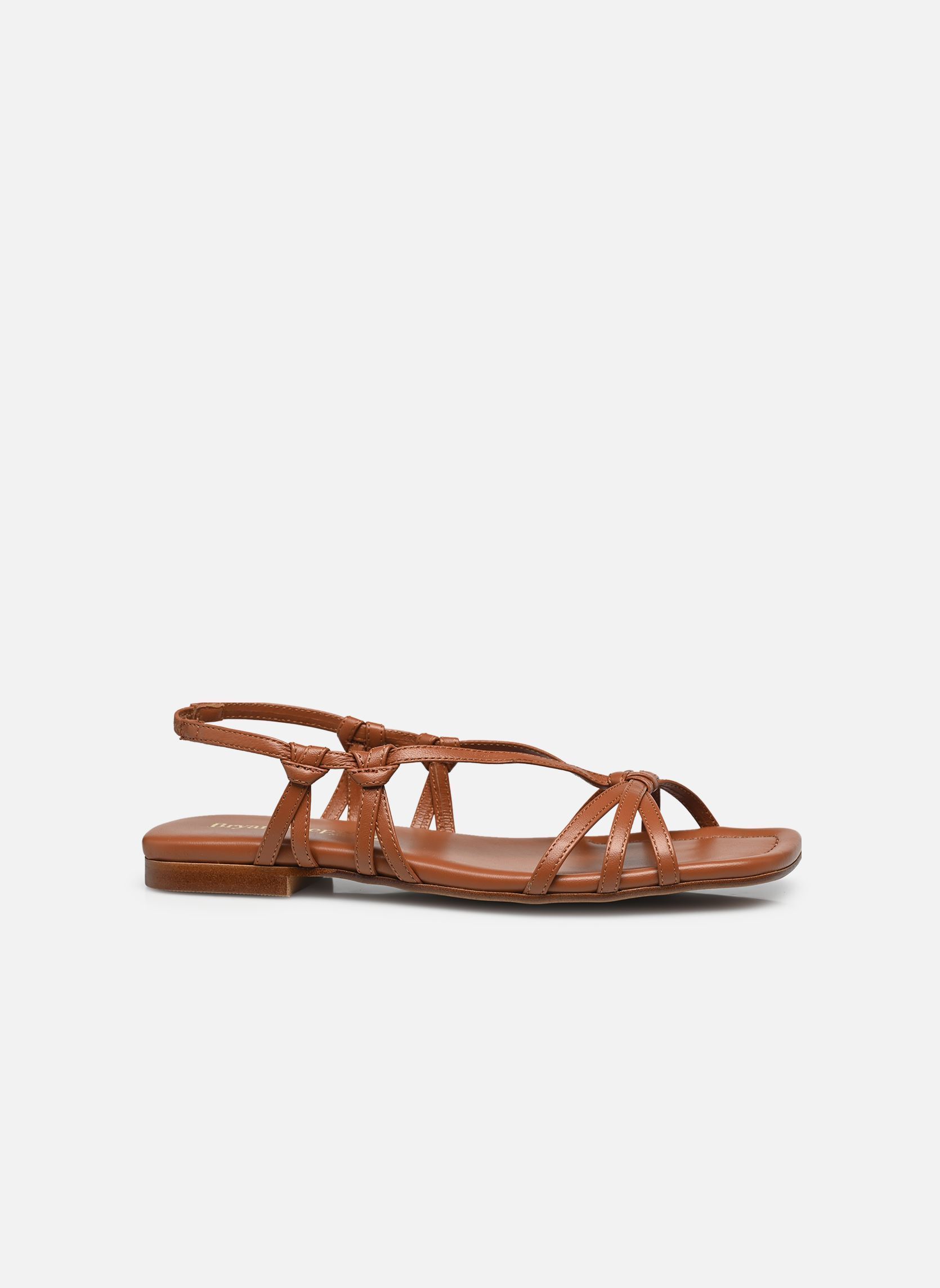 Platte sandalen 4622 dames bruin Bryan Stepwise Platte sandalen 4622 dames bruin CUERO