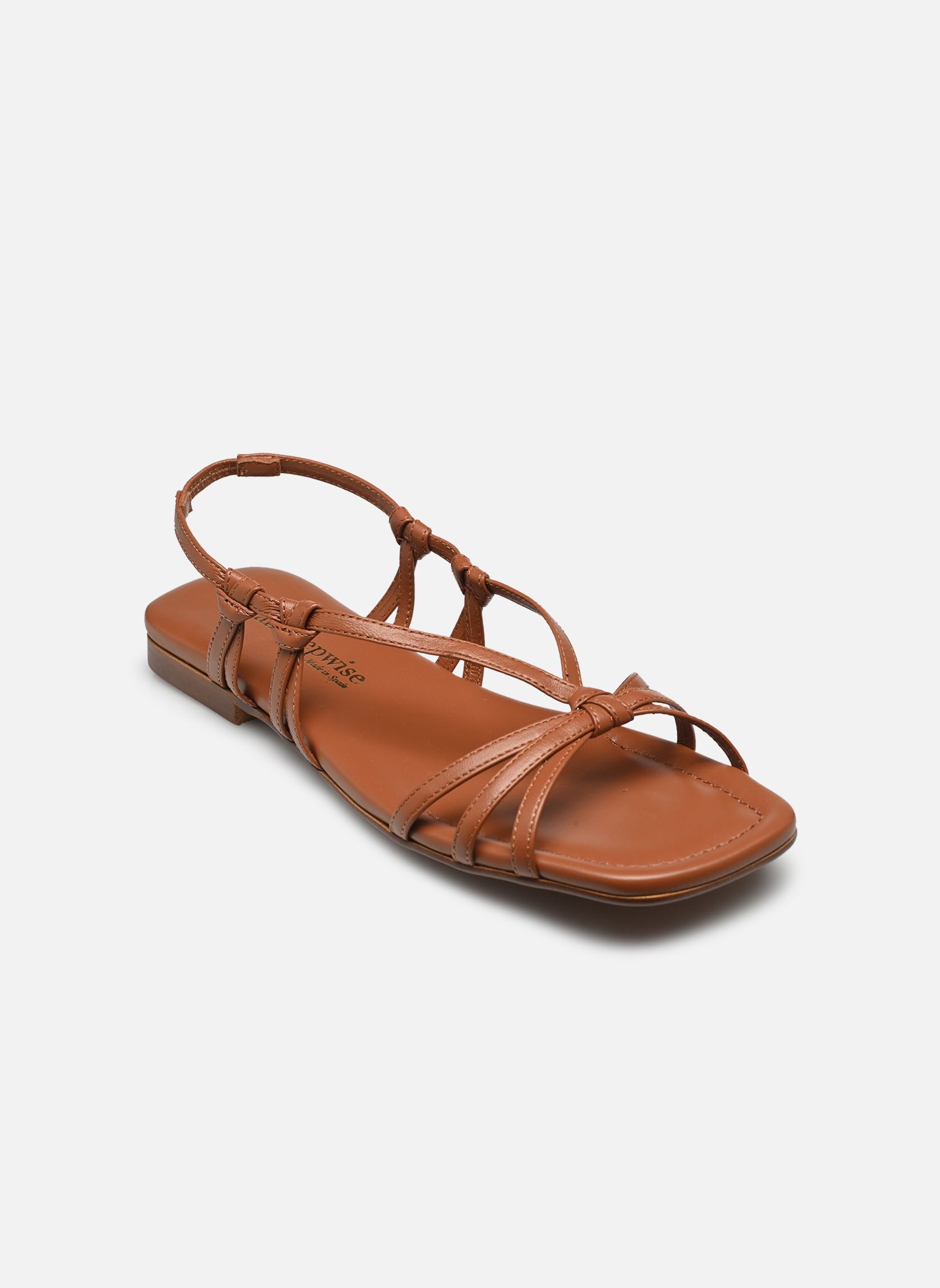 Platte sandalen 4622 dames bruin Bryan Stepwise Platte sandalen 4622 dames bruin CUERO