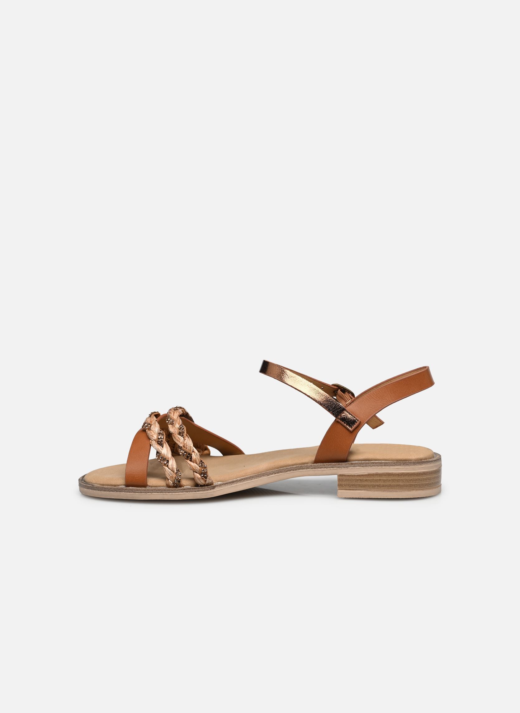 Sandales plates ACIANO W02702 femme marron Comfeet Sandales plates ACIANO W02702 femme marron BROWN
